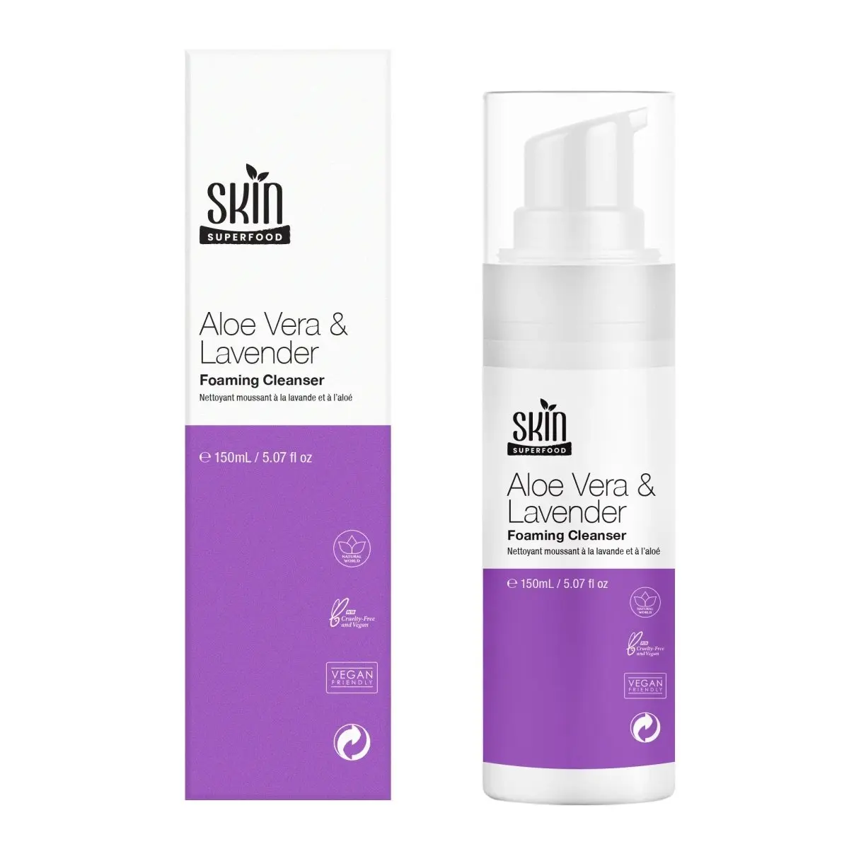SF Aloe Vera & Lavendar Foaming Cleanser 150ml - Image 2