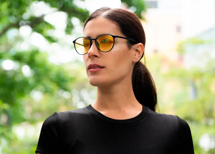 Clear White Carson Amber Anti blue light glasses for Men & Women - Image 5
