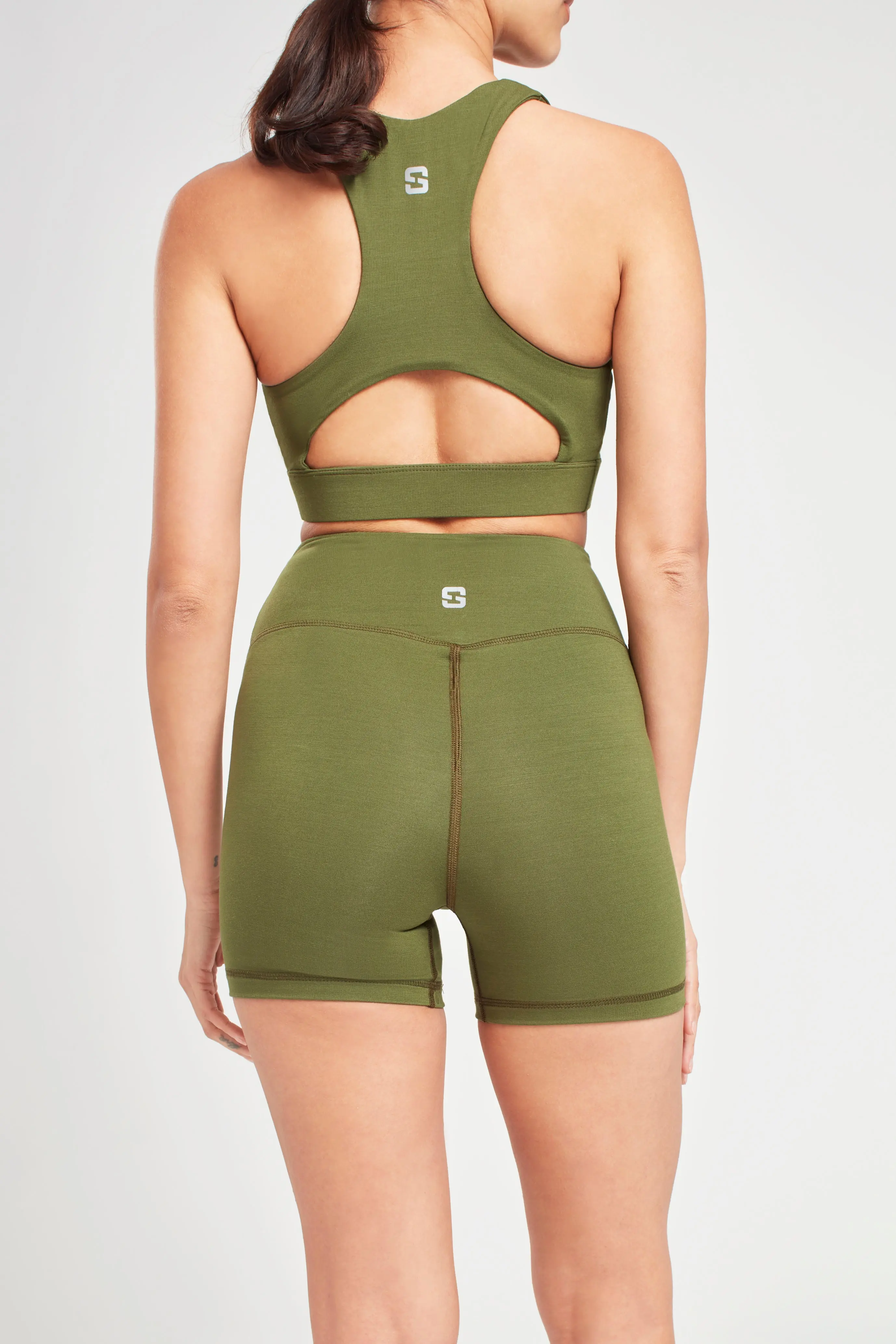 Earth Khaki Short Biker Shorts - Image 3