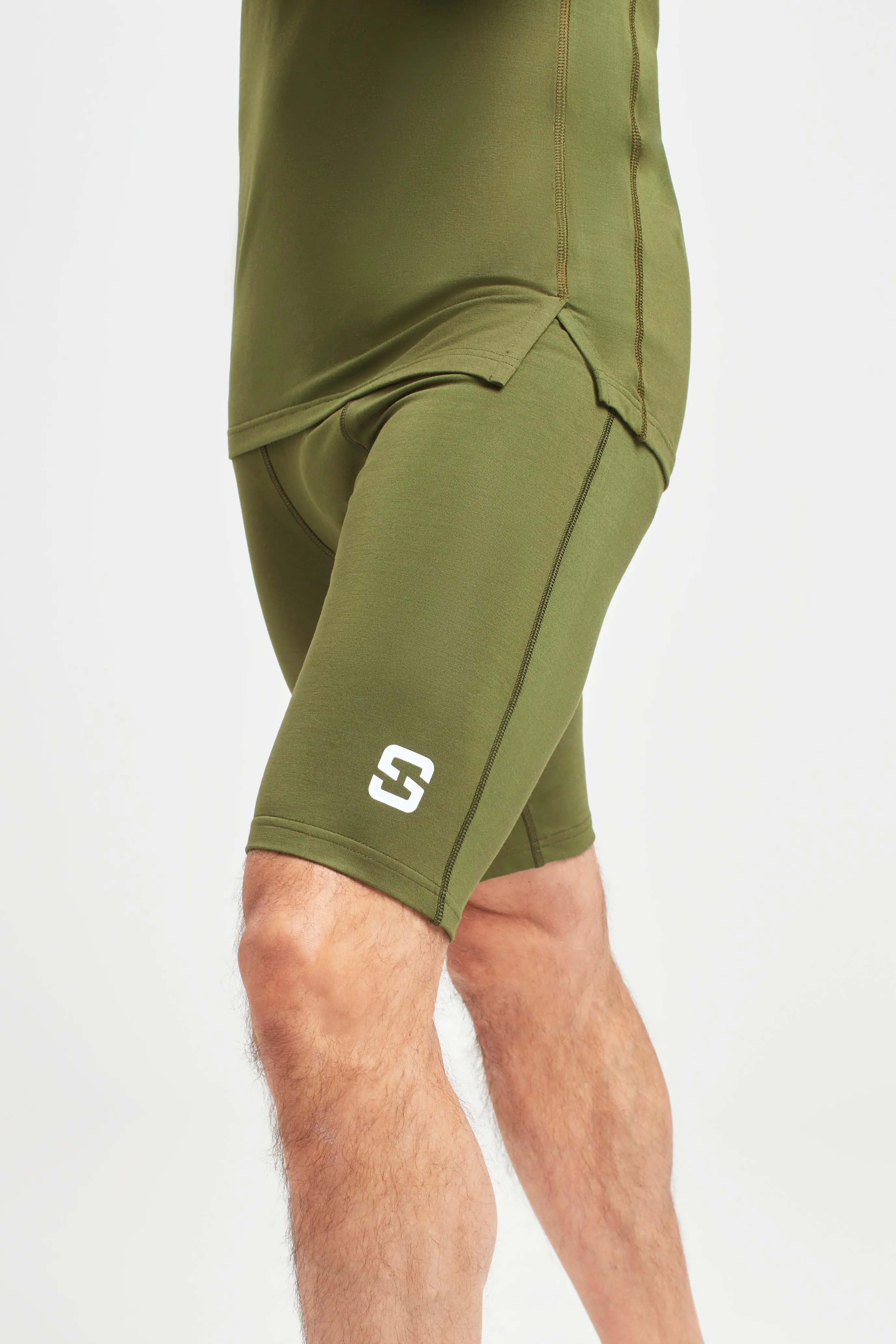 Earth Khaki Mens Gym Shorts - Image 3