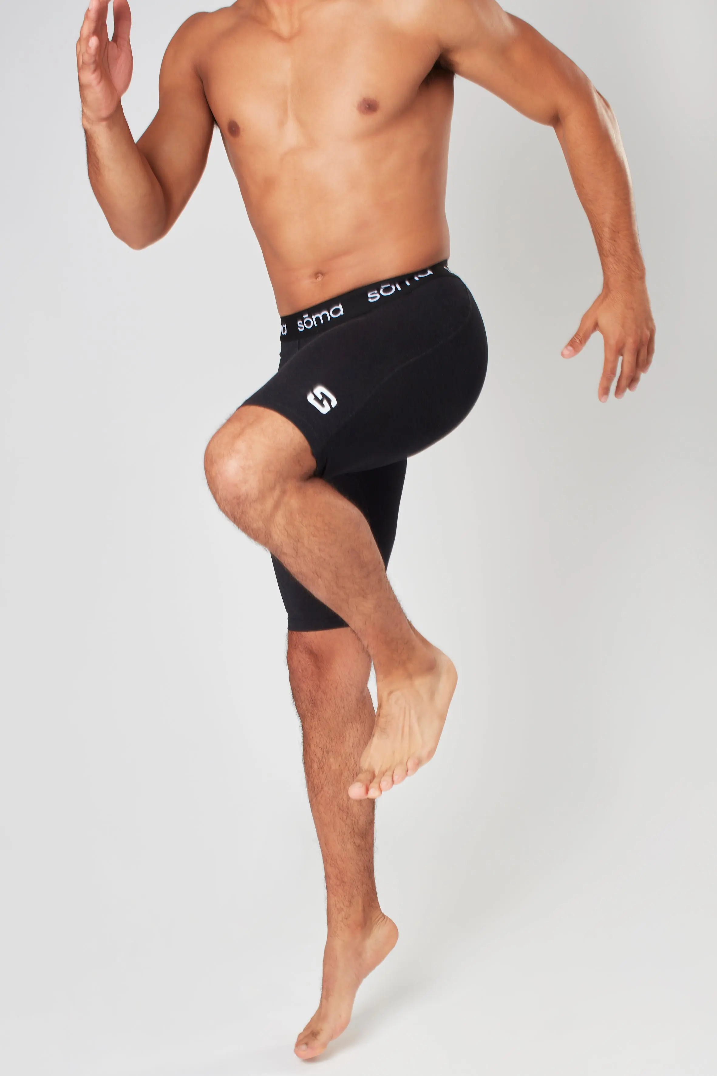 Marl Black Mens Gym Shorts - Image 5