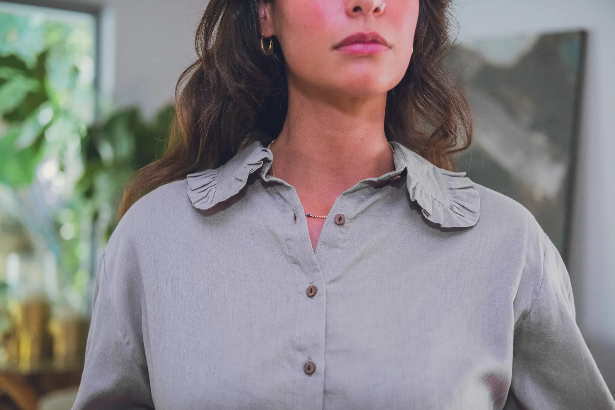 Sia Soft Frill Collar Blouse - Image 10