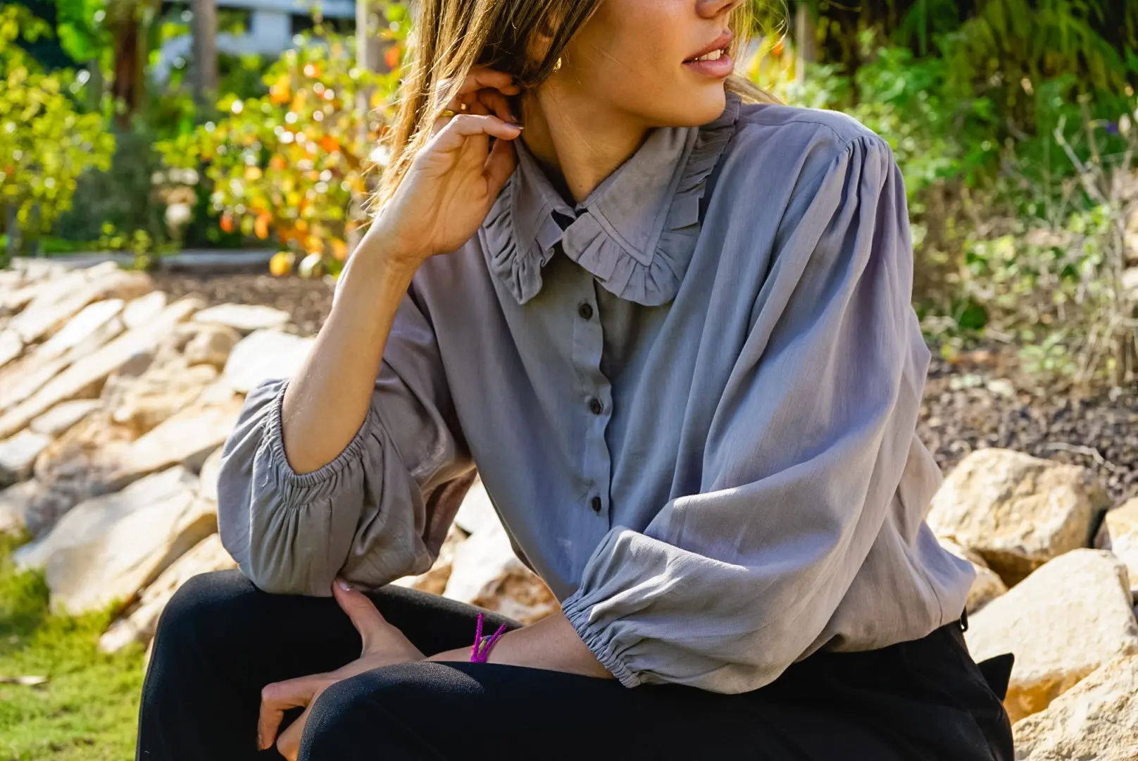 Sia Soft Frill Collar Blouse - Image 2