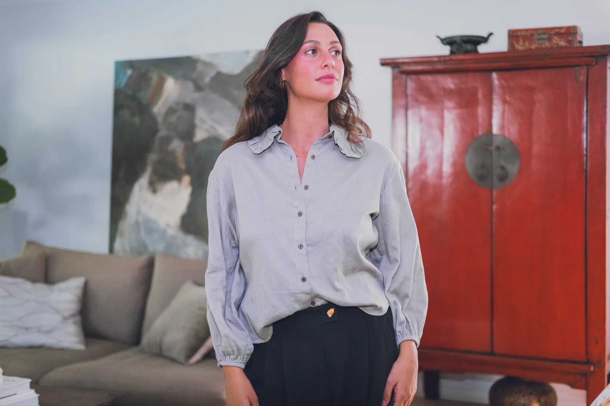 Sia Soft Frill Collar Blouse - Image 5