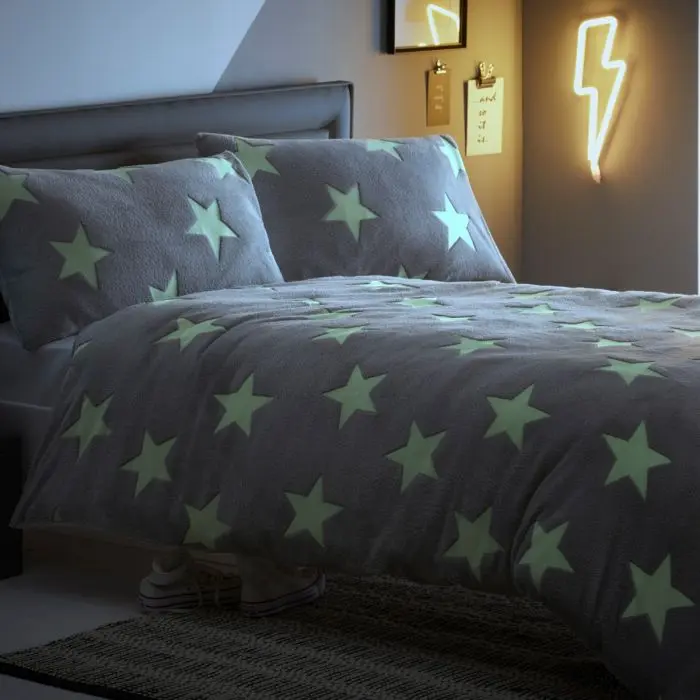 Silentnight Glow In The Dark Duvet Set - Grey - Image 3
