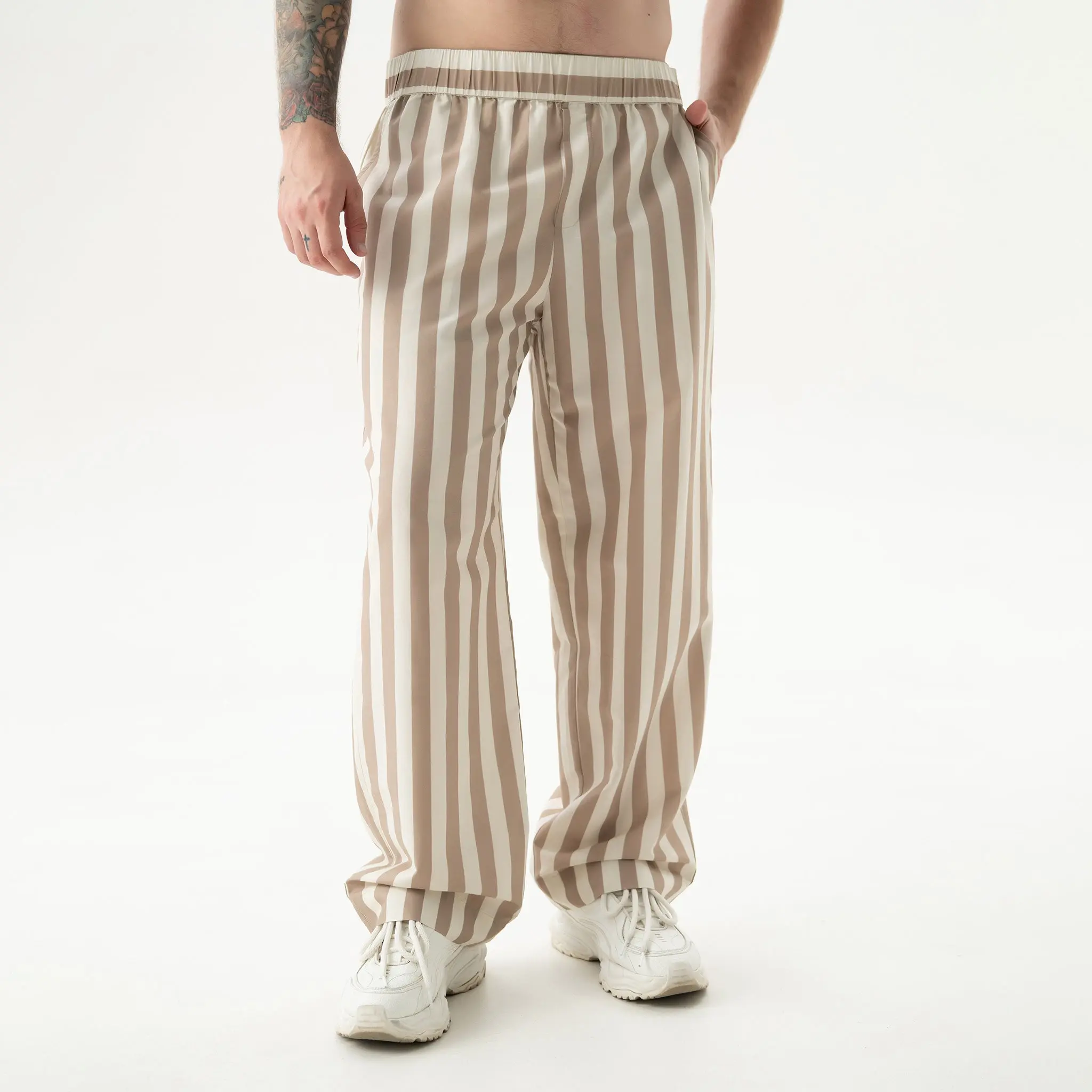 Silk Cotton Pants Oat Milk - Image 13