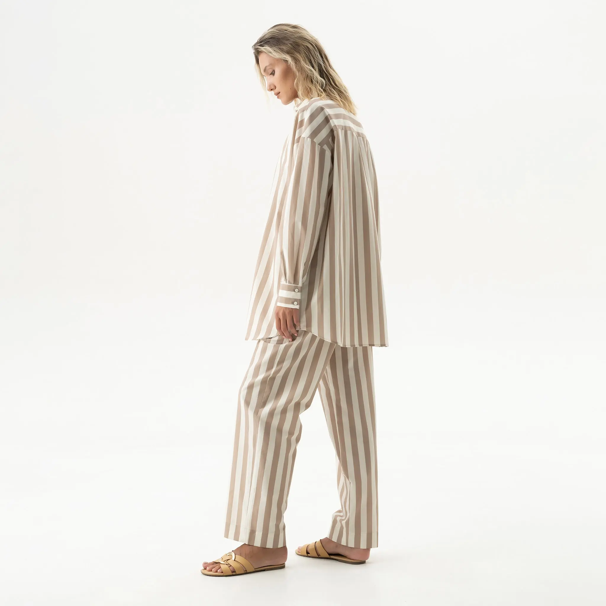 Silk Cotton Pants Oat Milk - Image 8