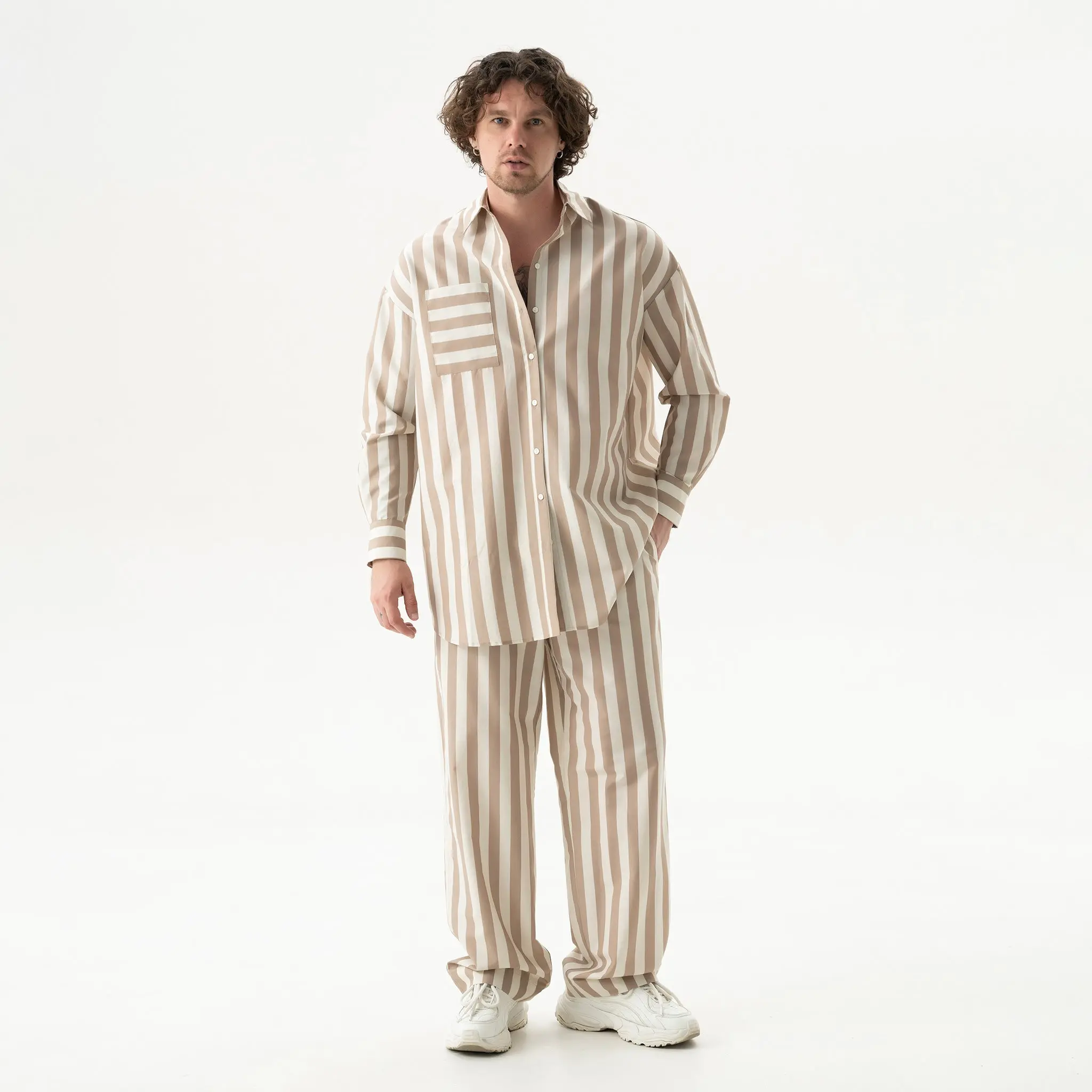 Silk Cotton Shirt Oat Milk - Image 18