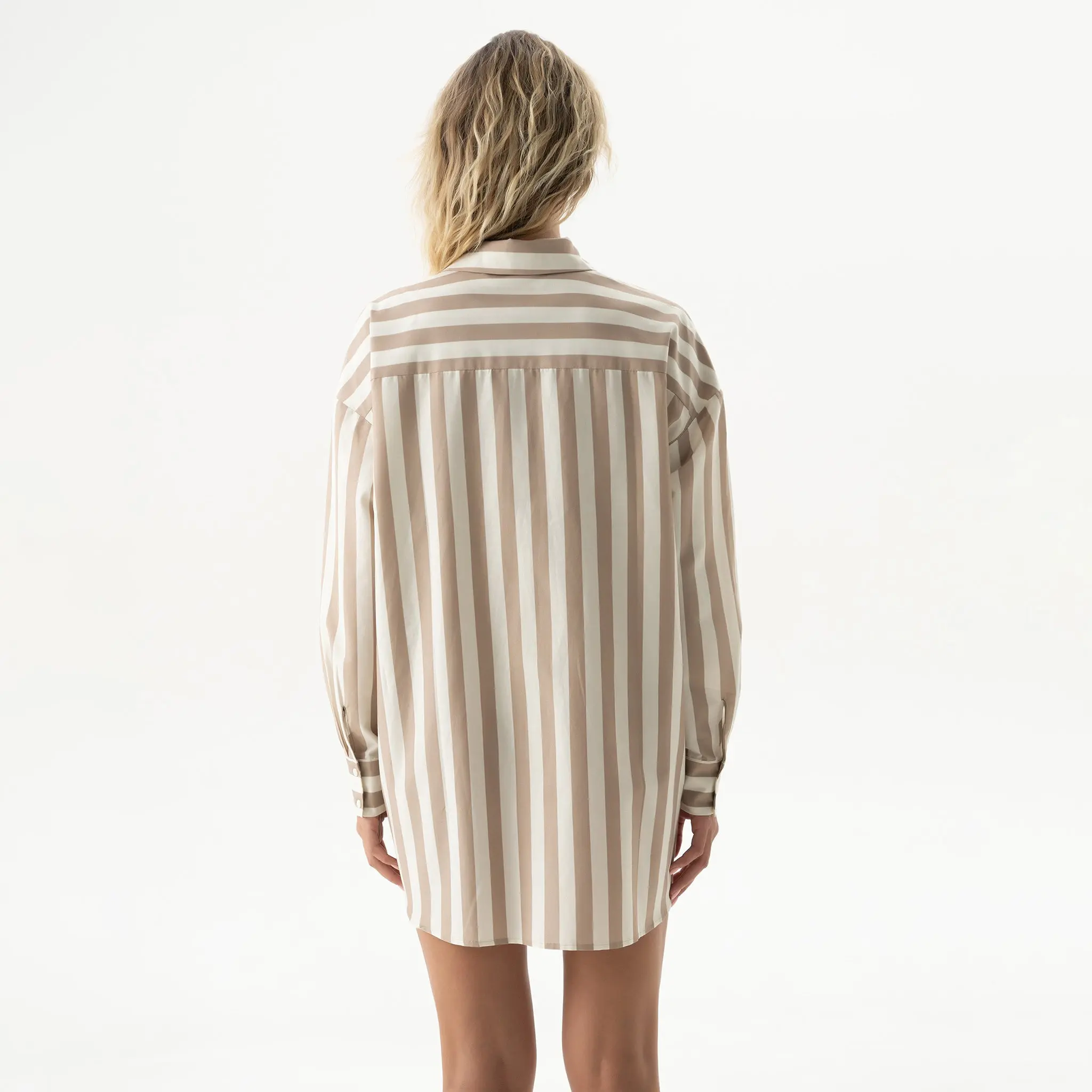 Silk Cotton Shirt Oat Milk - Image 5