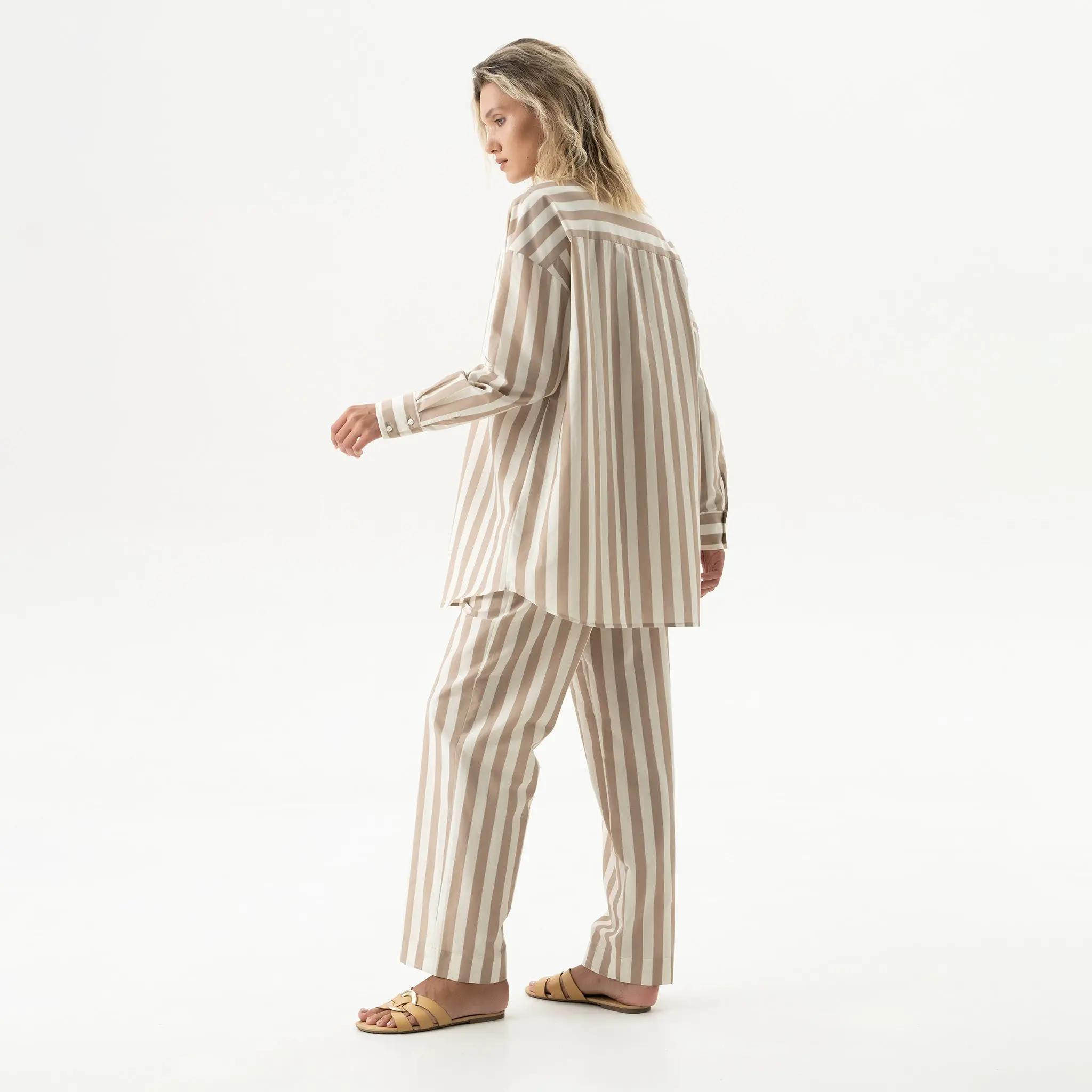 Silk Cotton Shirt Oat Milk - Image 9