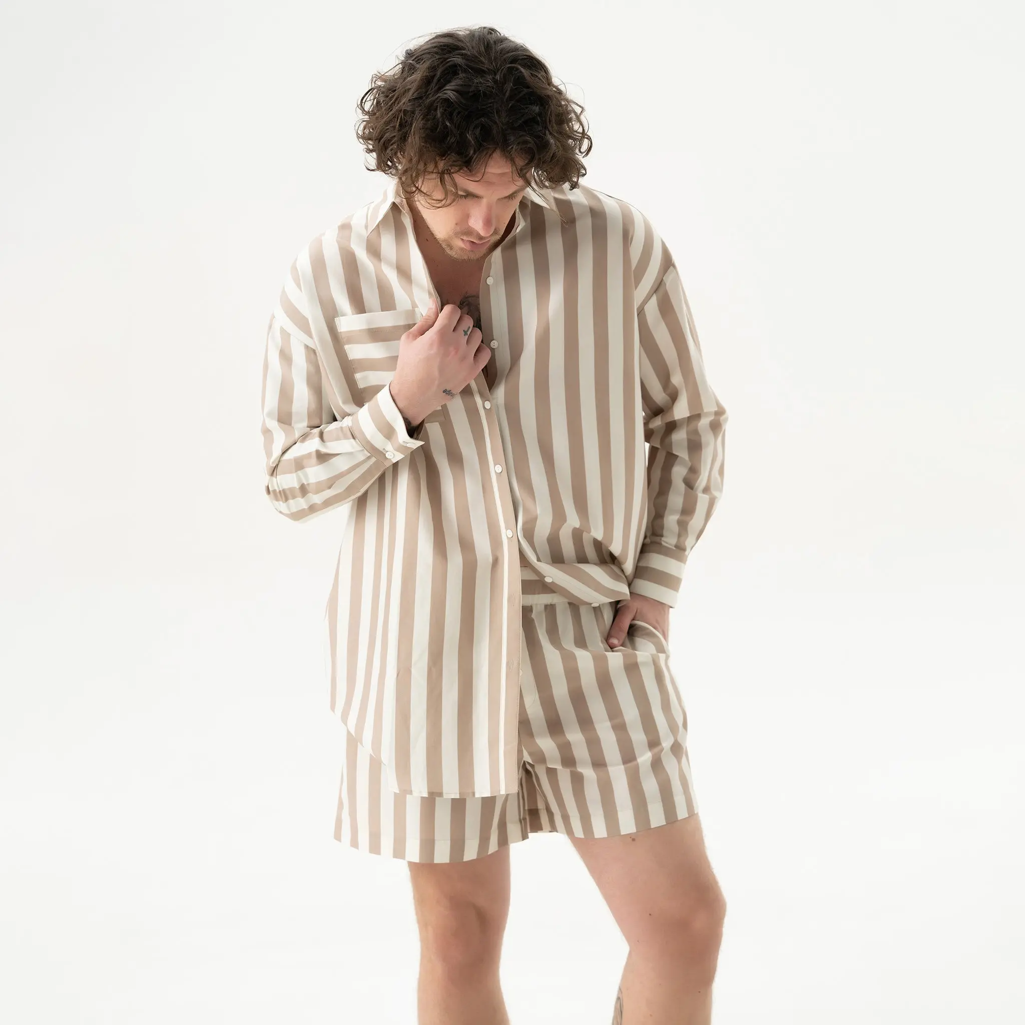 Silk Cotton Shorts Oat Milk - Image 6