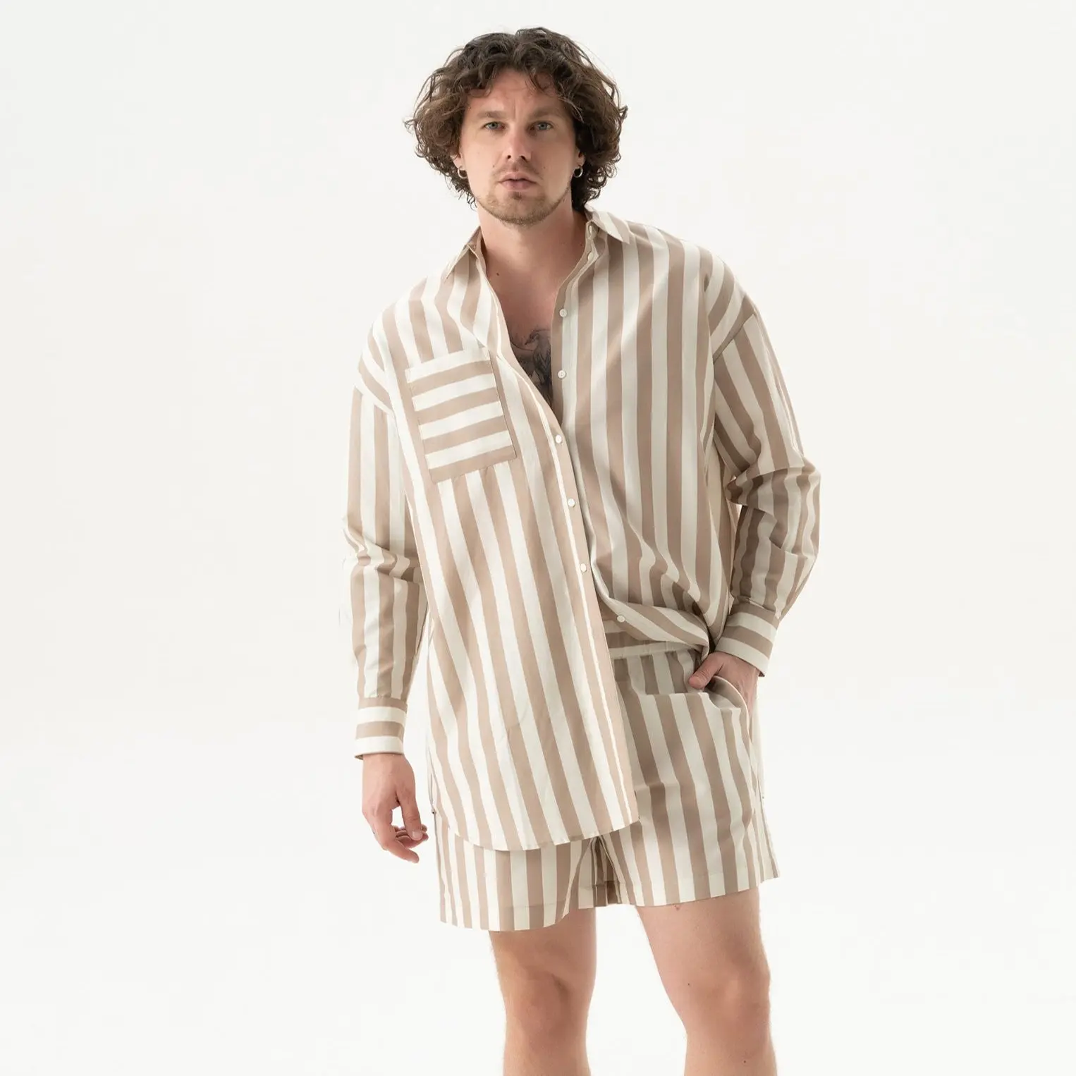 Silk Cotton Shorts Oat Milk - Image 7