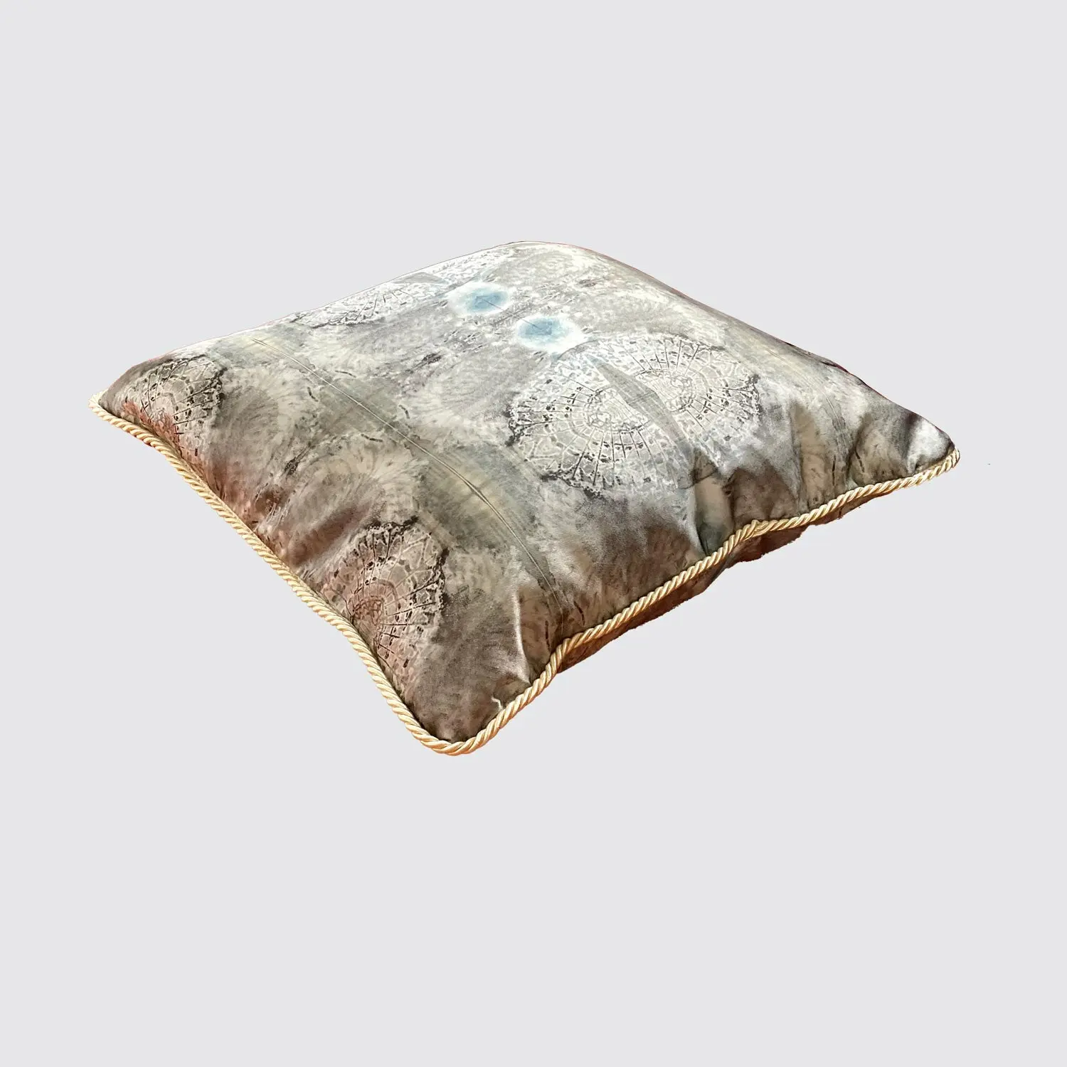 Silk Cushion - Lace Fan Pattern - Image 4