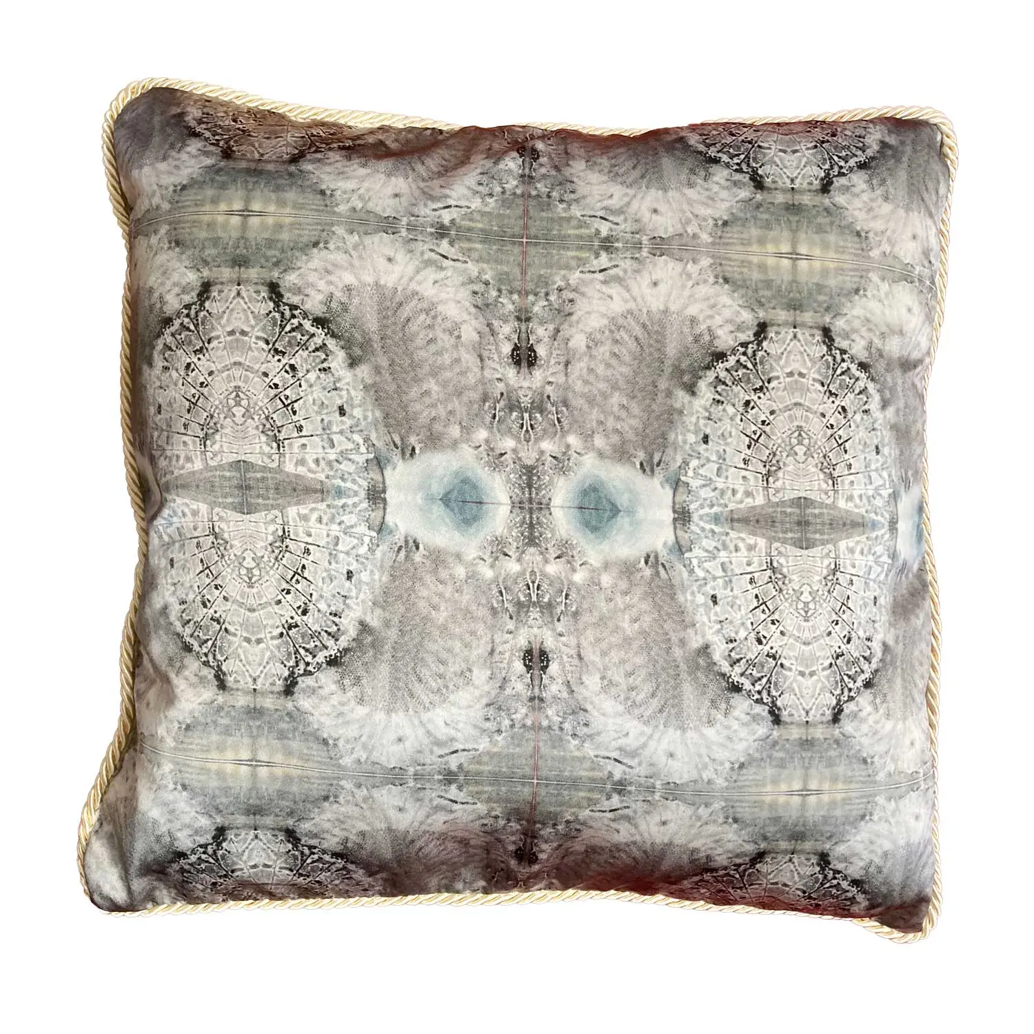Silk Cushion - Lace Fan Pattern - Image 7