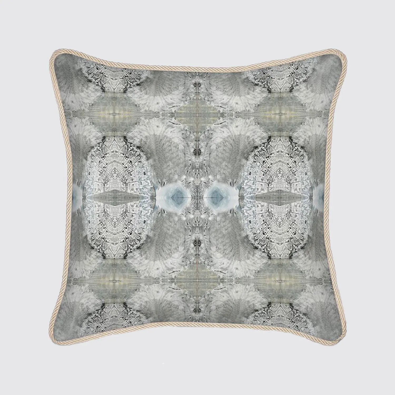 Silk Cushion - Lace Fan Pattern - Image 8
