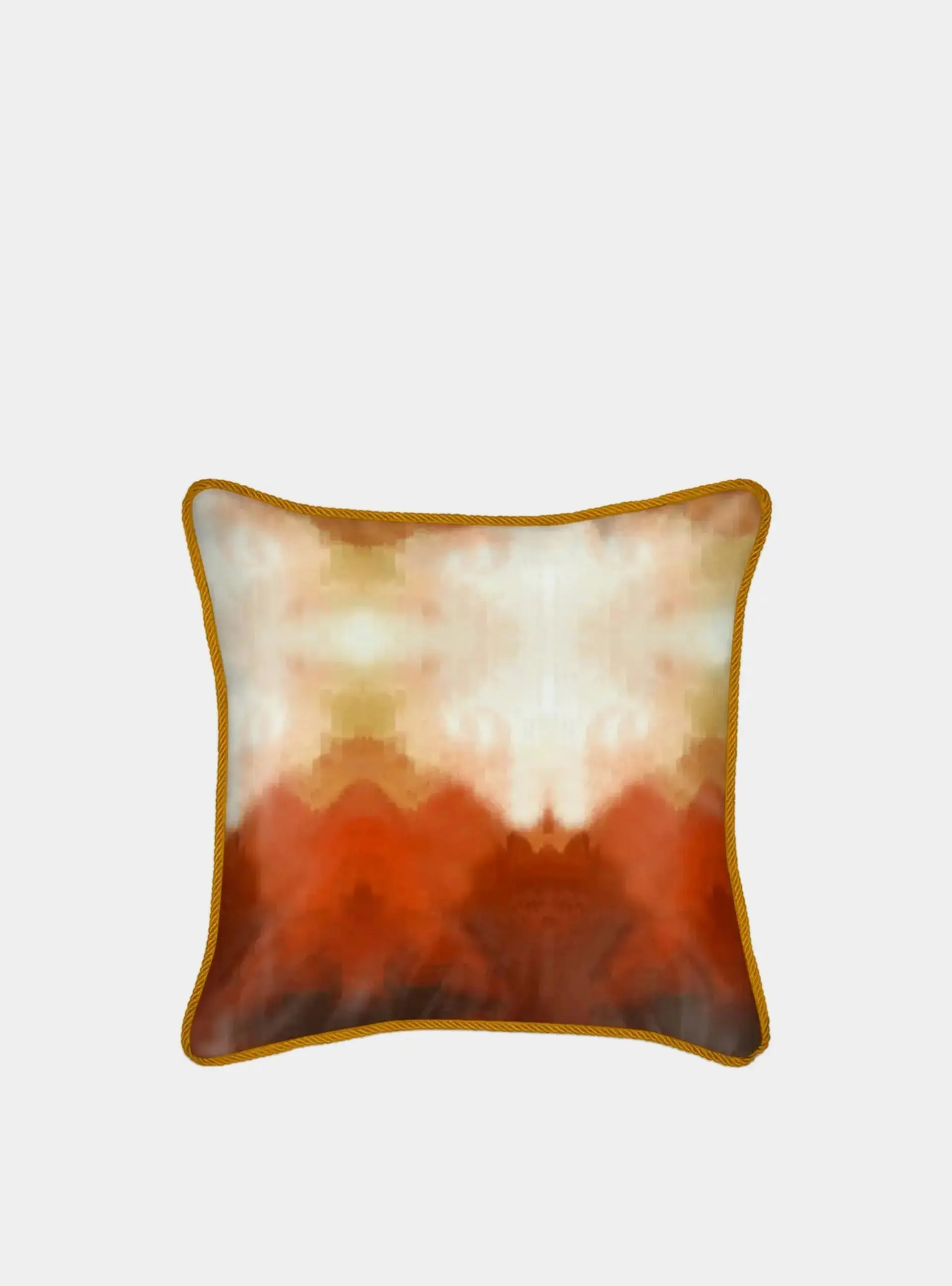 Silk Cushion - Orange Clouds