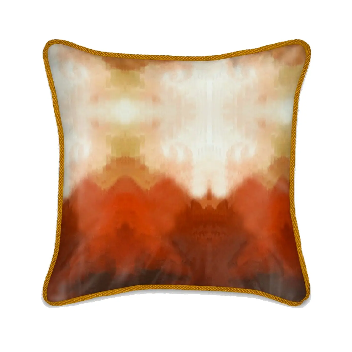 Silk Cushion - Orange Clouds - Image 2