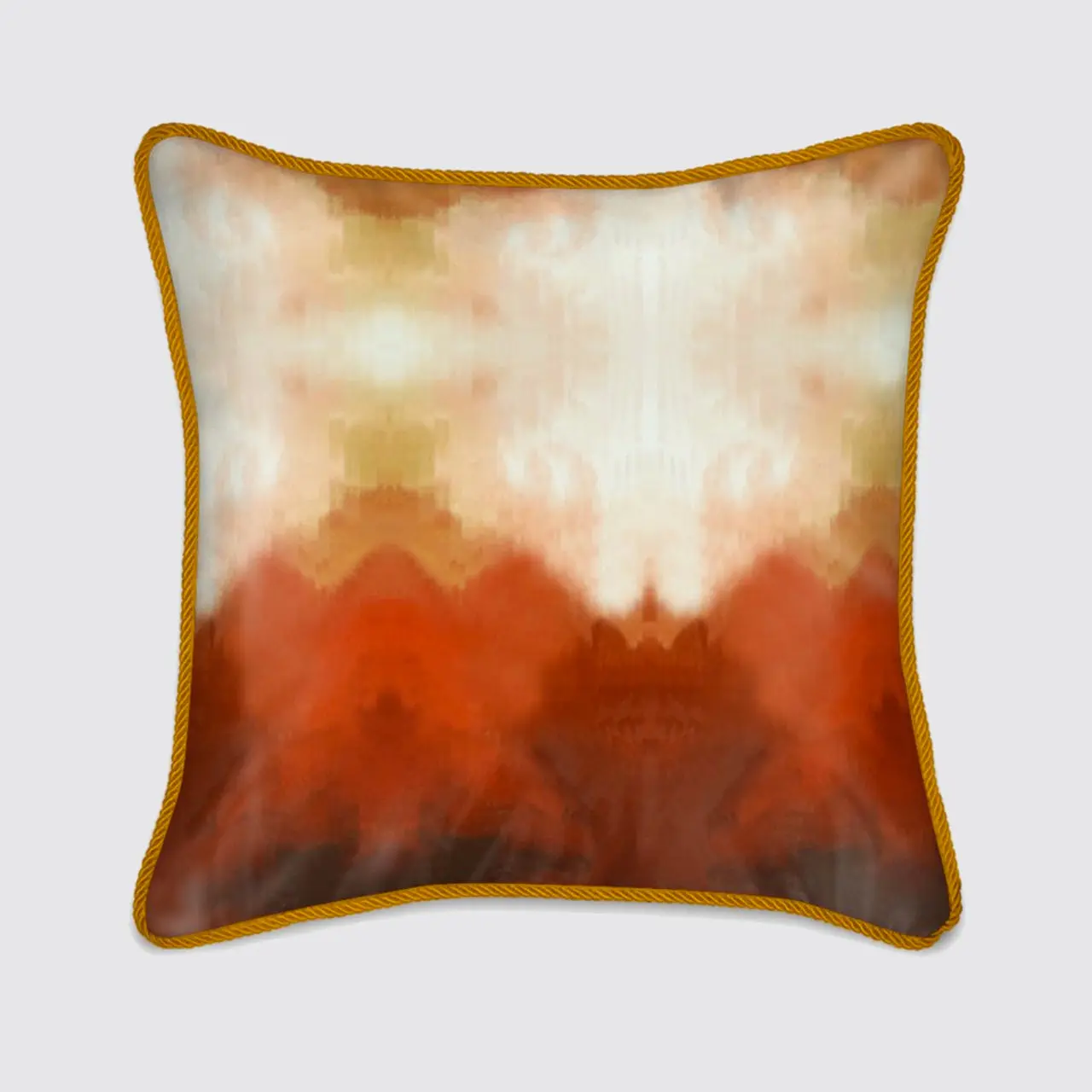 Silk Cushion - Orange Clouds - Image 3