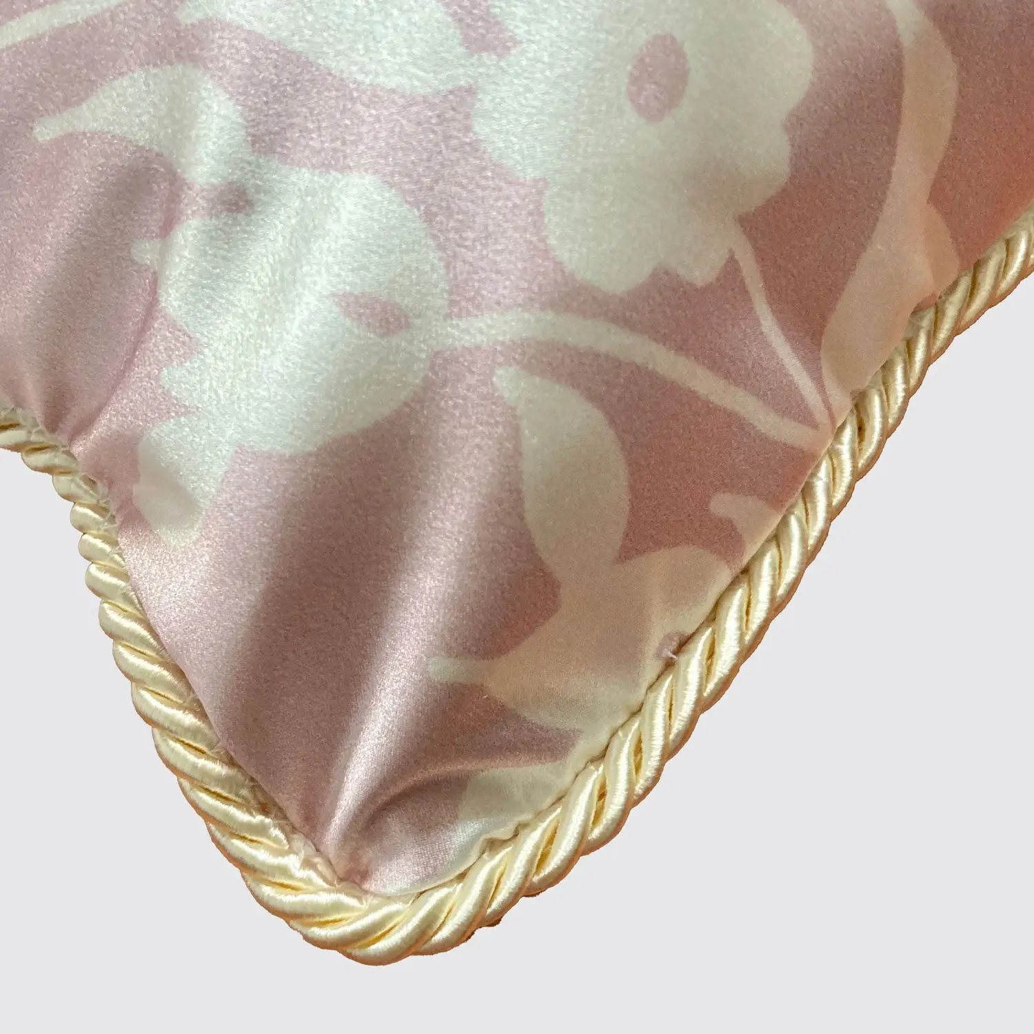 Silk Cushion - Pink With White Foliage - Image 5
