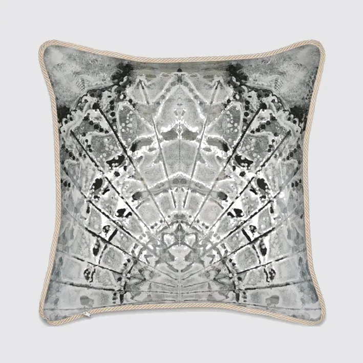 Silk Cushion - White Fan - Image 2