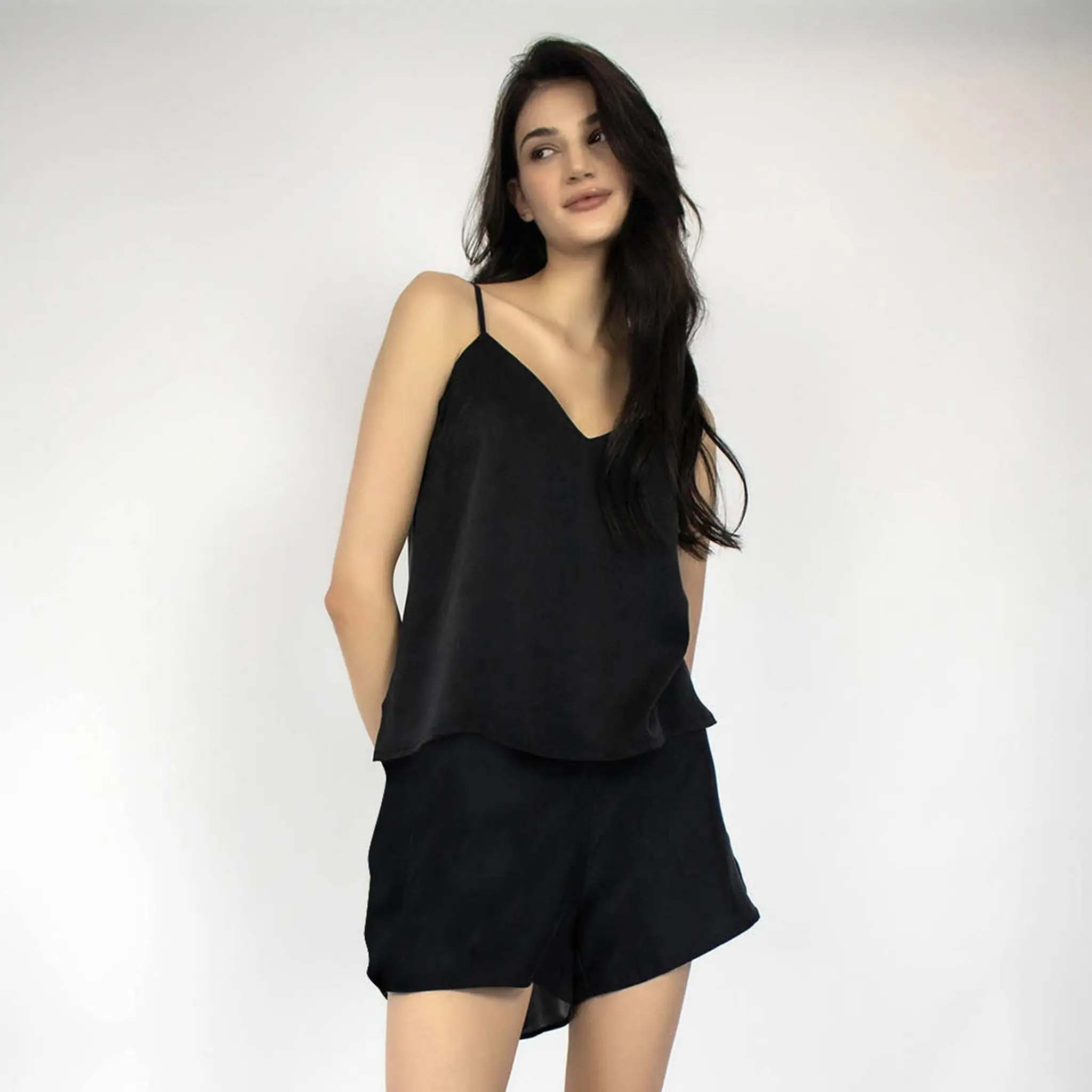 Silk Dreamscape Camisole Black - Image 3