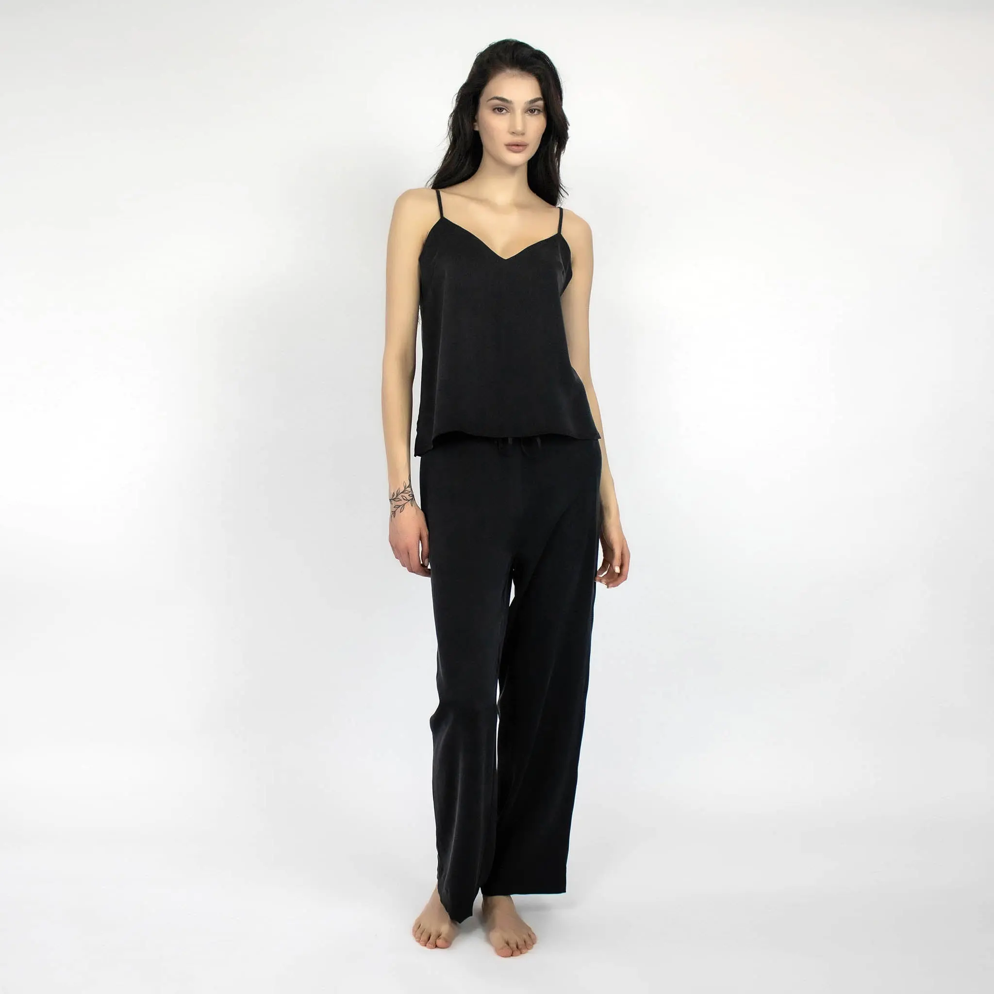 Silk Dreamscape Camisole Black - Image 4