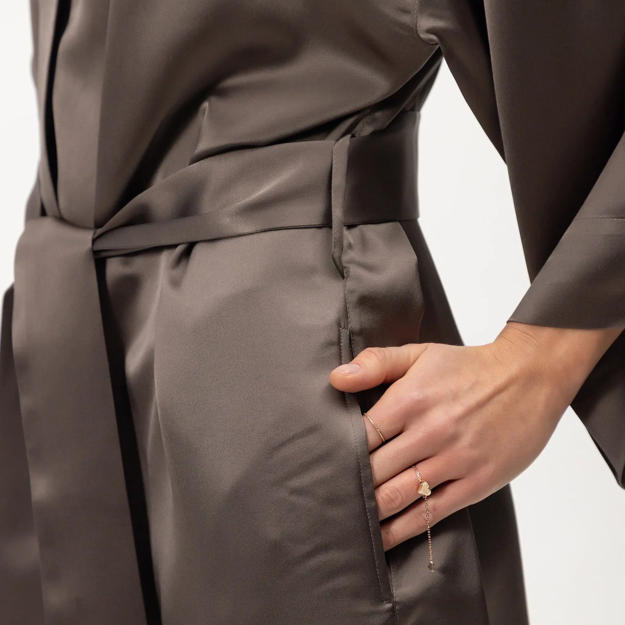 Silk Long Kimono-style Robe The Lady - Image 9