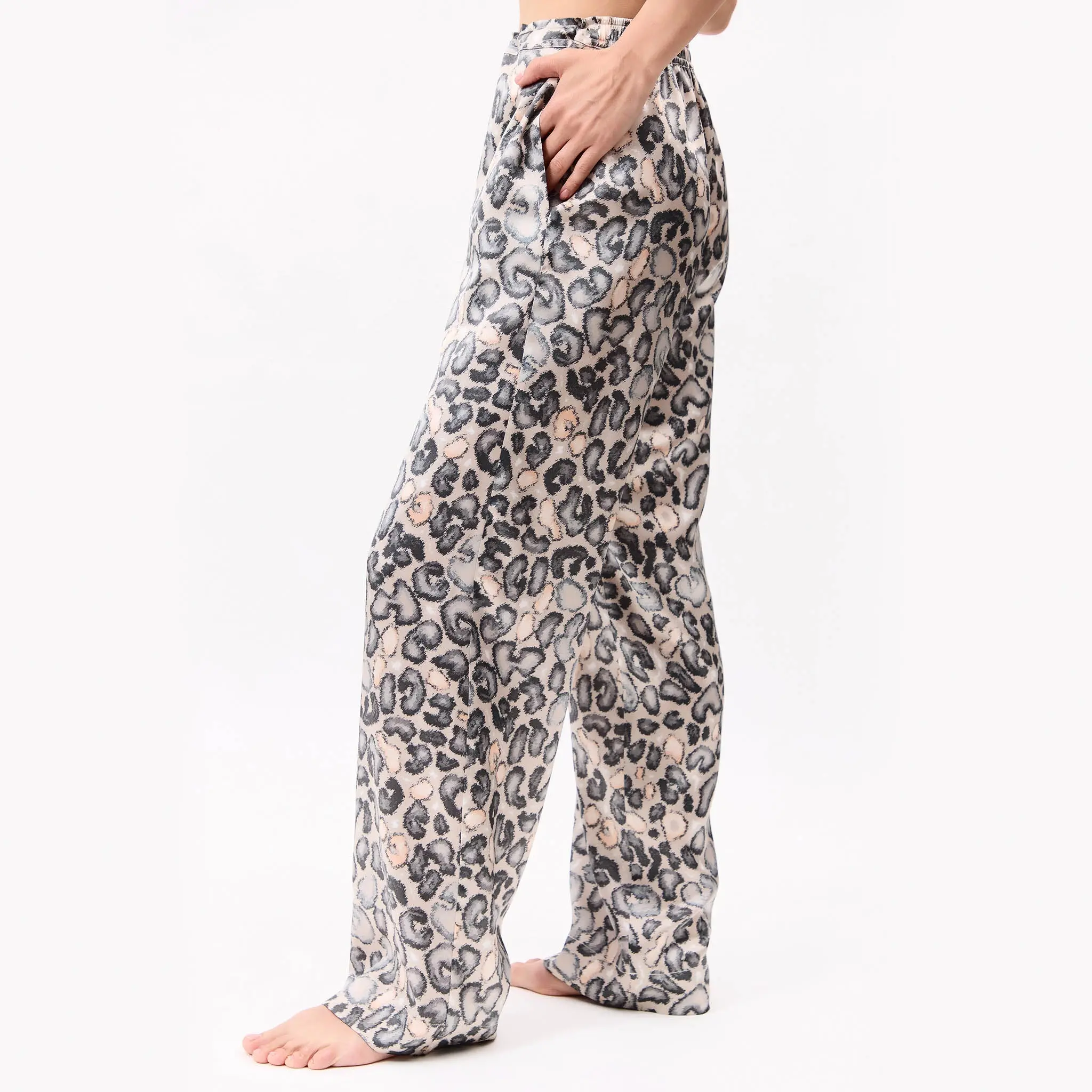 Silk Pants Animal Print - Image 13