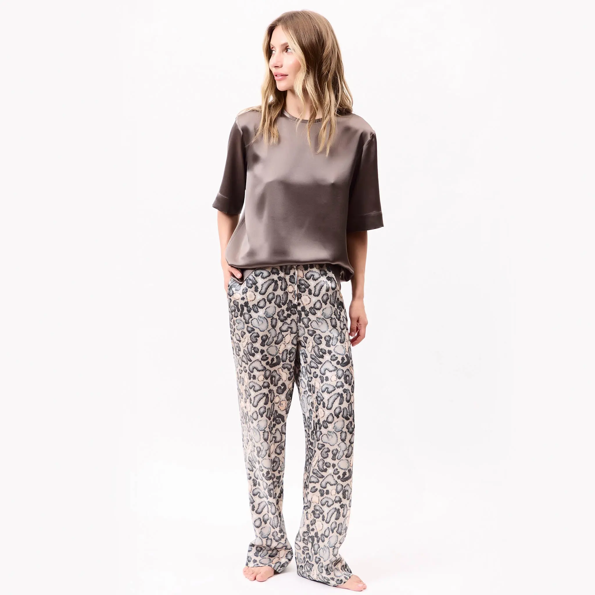 Silk Pants Animal Print - Image 8