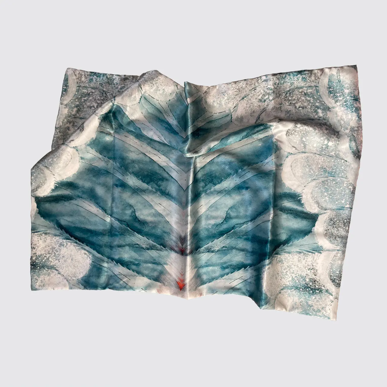 Silk Pillowcase - Aqua With Wing Design - Image 4