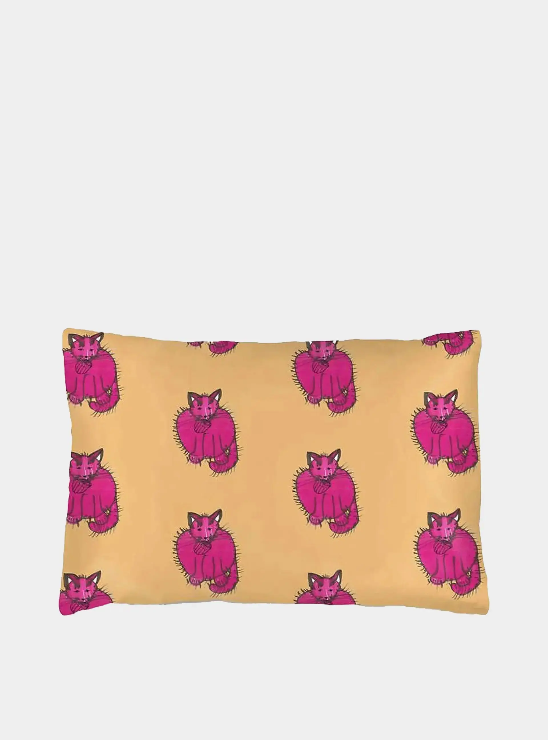 Purry The Burry Orange and Pink Silk Pillowcase For Children