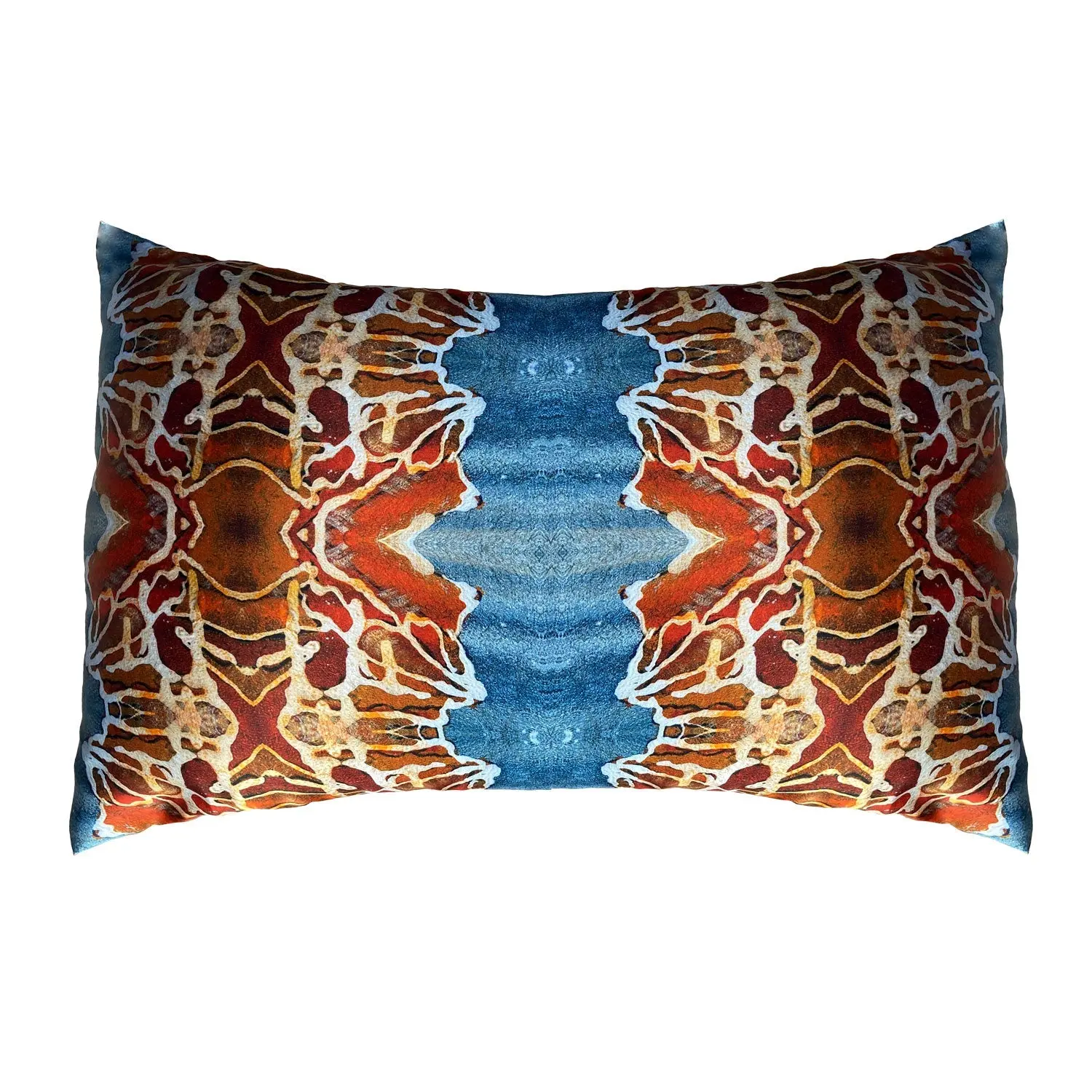 Silk Pillowcase - Orange And Blue - Image 5
