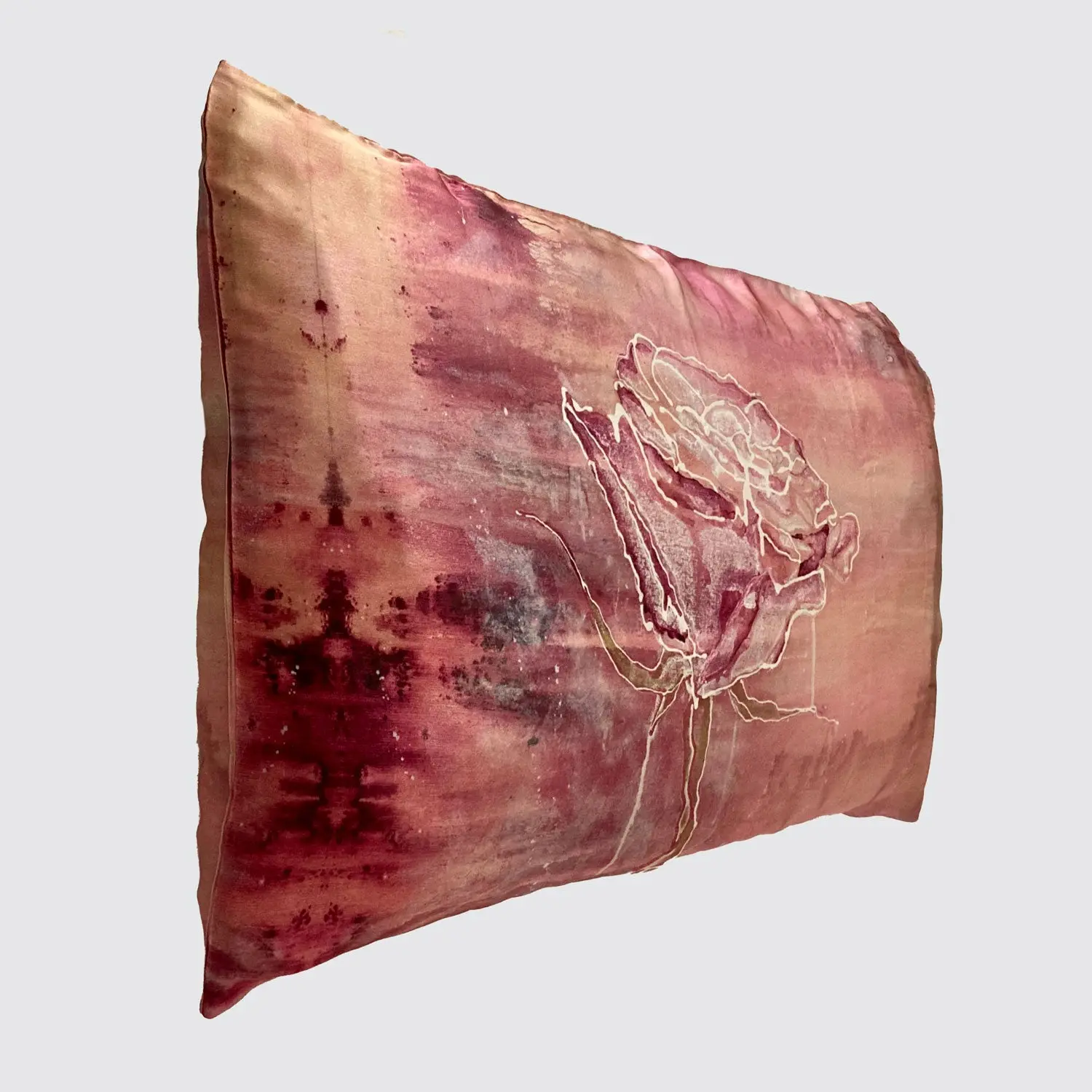 Silk Pillowcase - Violet Pink Rose - Image 4