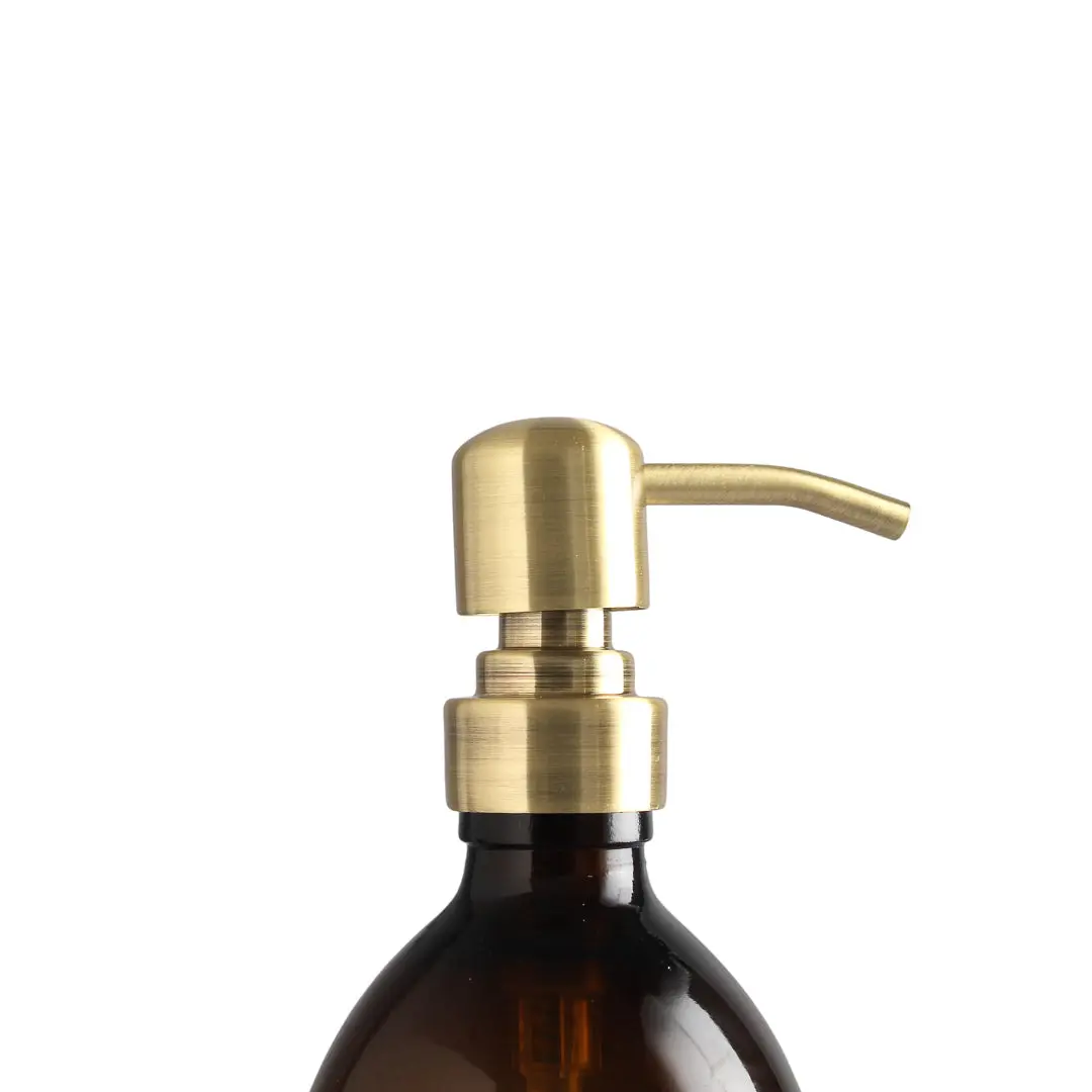 Silver Wall Bracket & Amber Glass Dispenser Set - Image 10