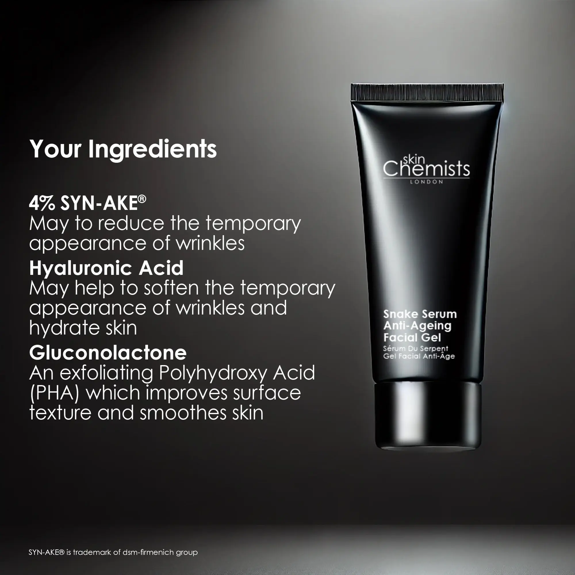 skinChemists Snake Serum Anti-Ageing Facial Gel 30ml - Image 5
