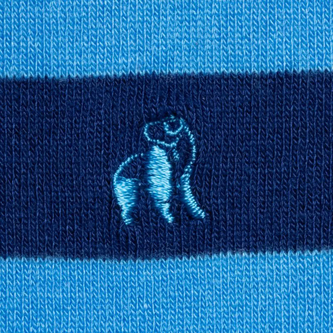 Sky Blue Striped Bamboo Socks - Image 4