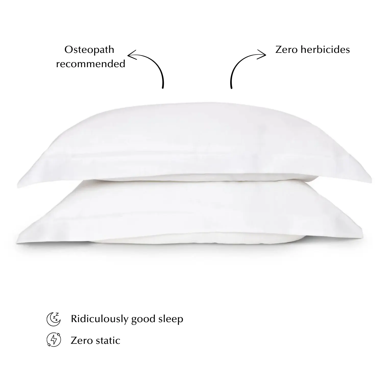 Sleepyhead Silk Pillow Set in White (Top Seller) - Image 2