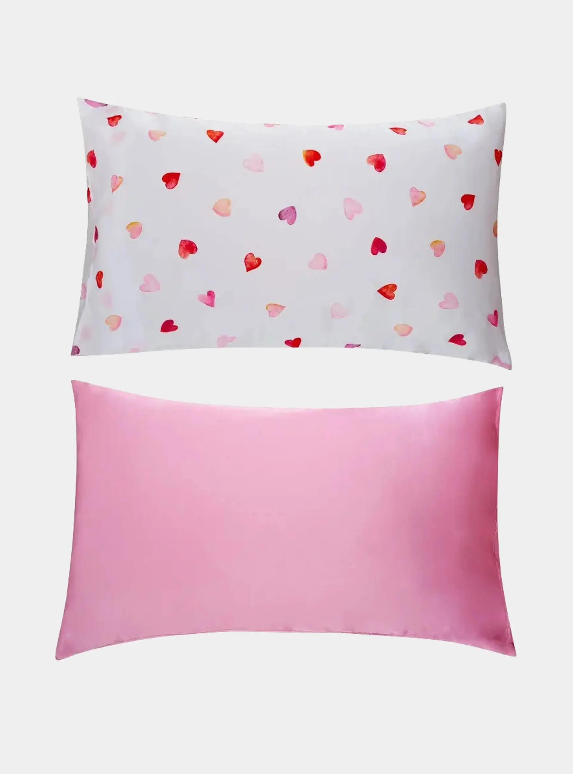 Loveheart Soft Satin Pillowcase Set