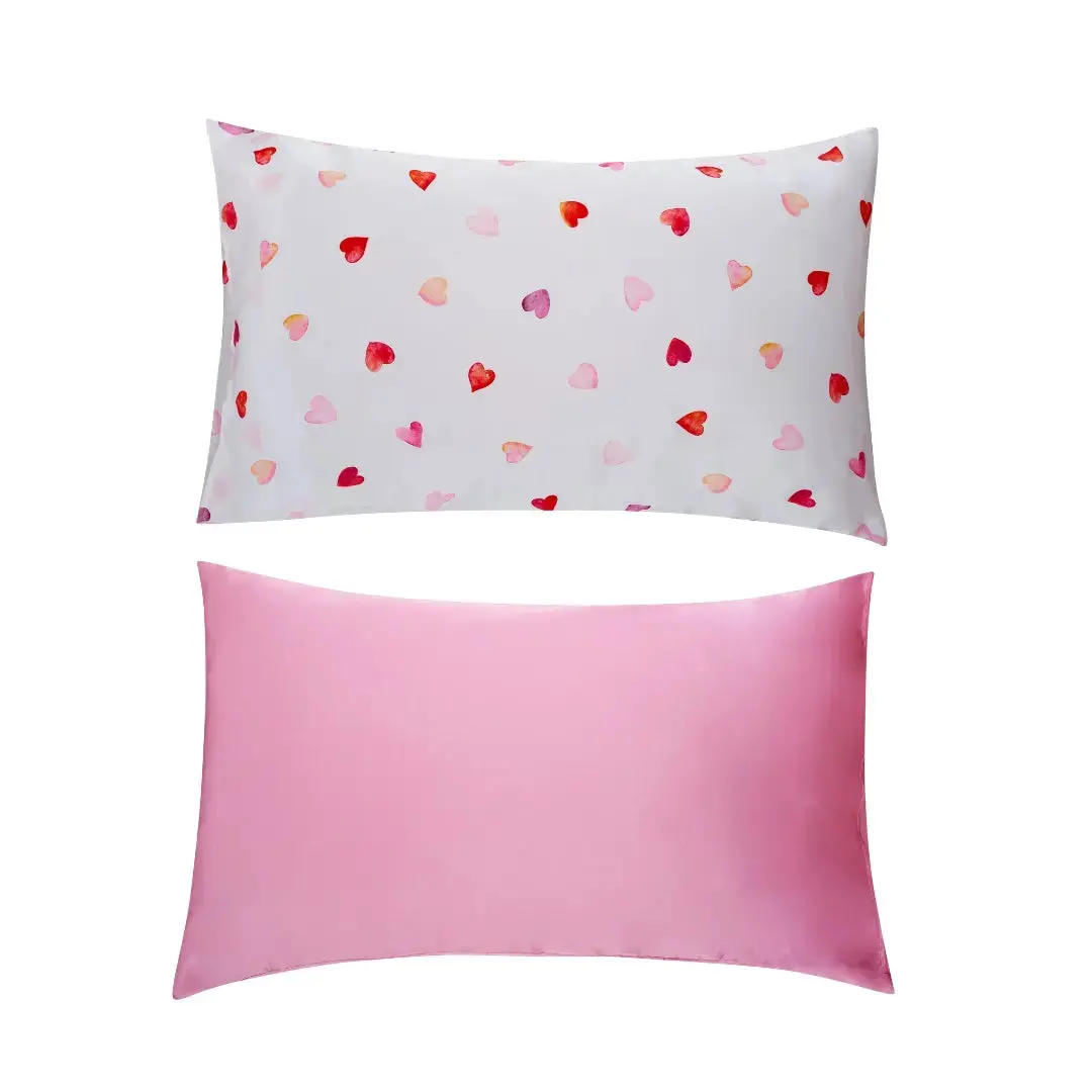 Loveheart Soft Satin Pillowcase Set - Image 4