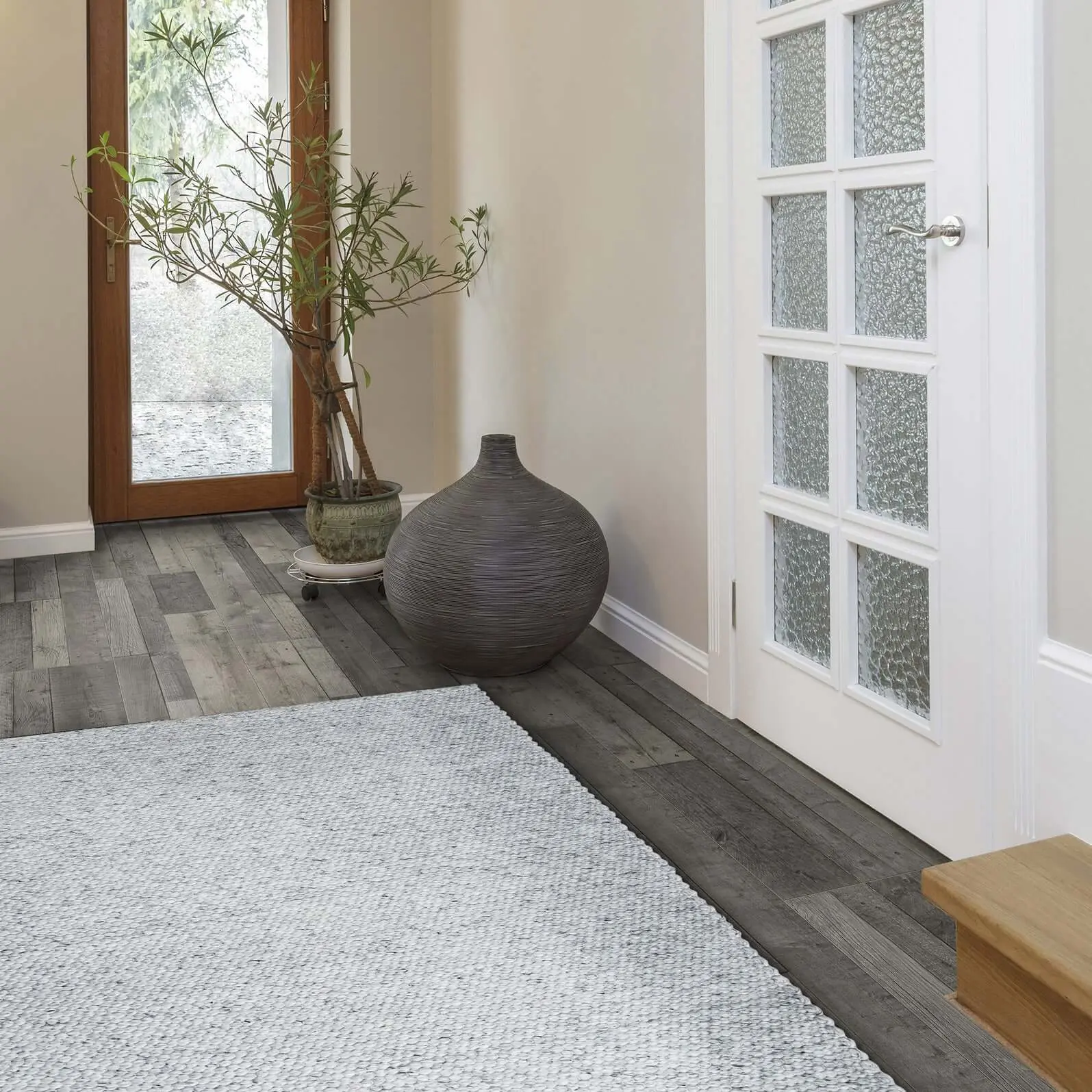 Solid Design Recycled Low Pile Eco Rug | Jaya - Image 8