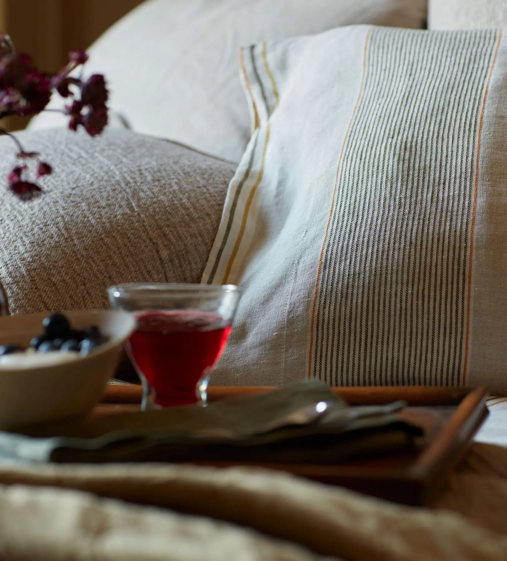 Sophie Stripe 100% Linen Pillowcase - Image 3