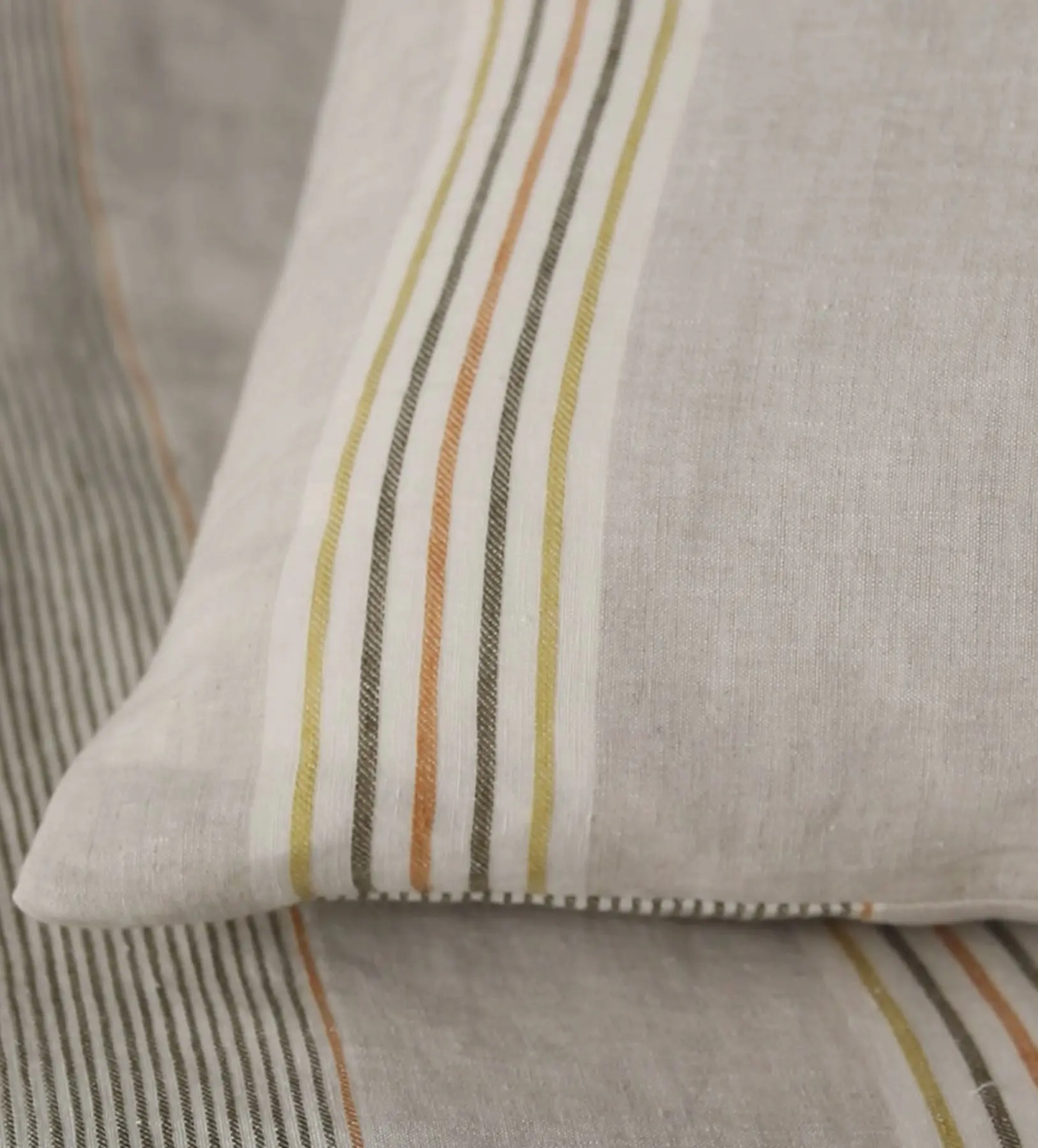 Sophie Stripe 100% Linen Pillowcase - Image 4