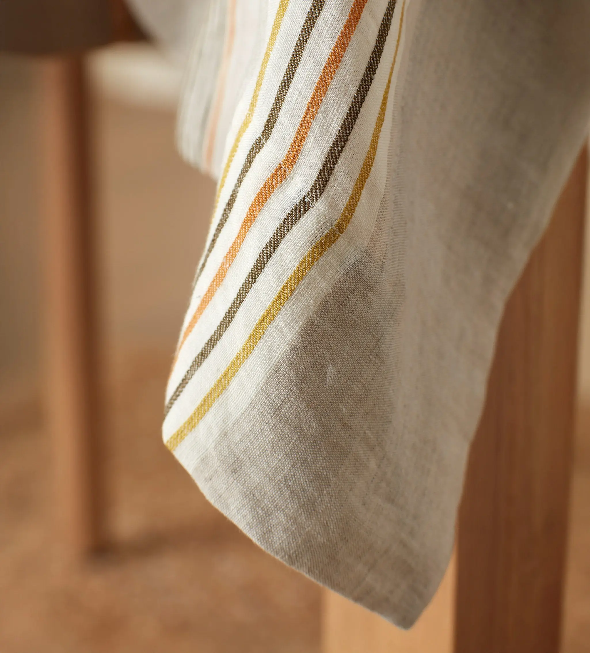 Sophie Stripe 100% Linen Tablecloth