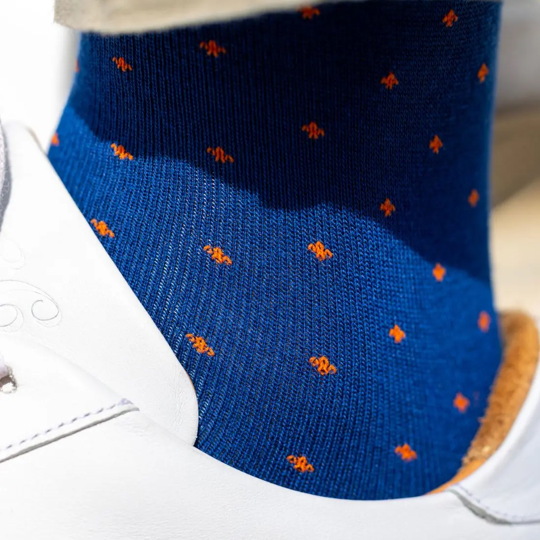 Spotted Orange Bamboo Socks - Image 2