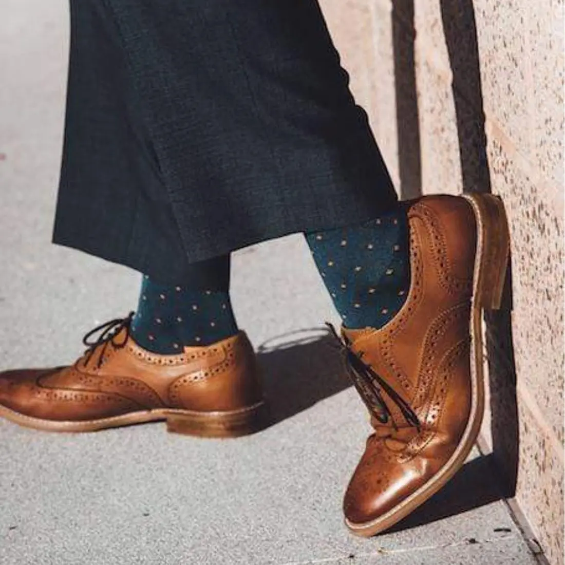 Spotted Orange Bamboo Socks - Image 3