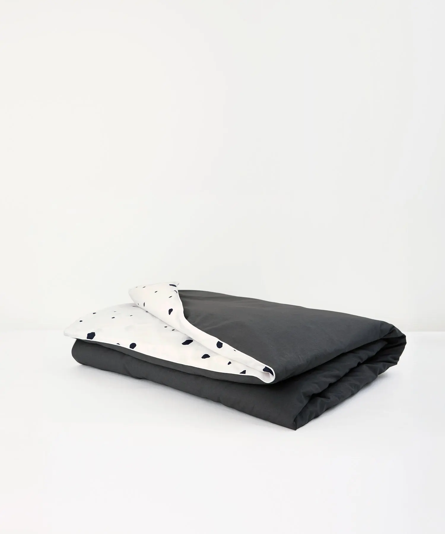 Spotty Charcoal Tencel Cotton Duvet Cover - Image 2