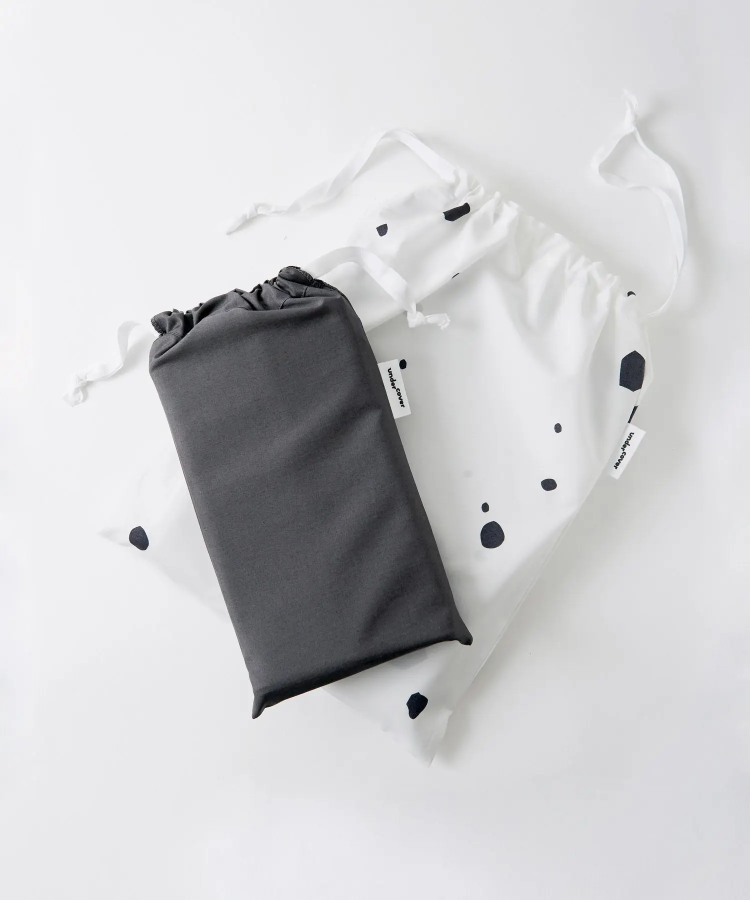 Spotty Charcoal Tencel Cotton Duvet Cover - Image 3