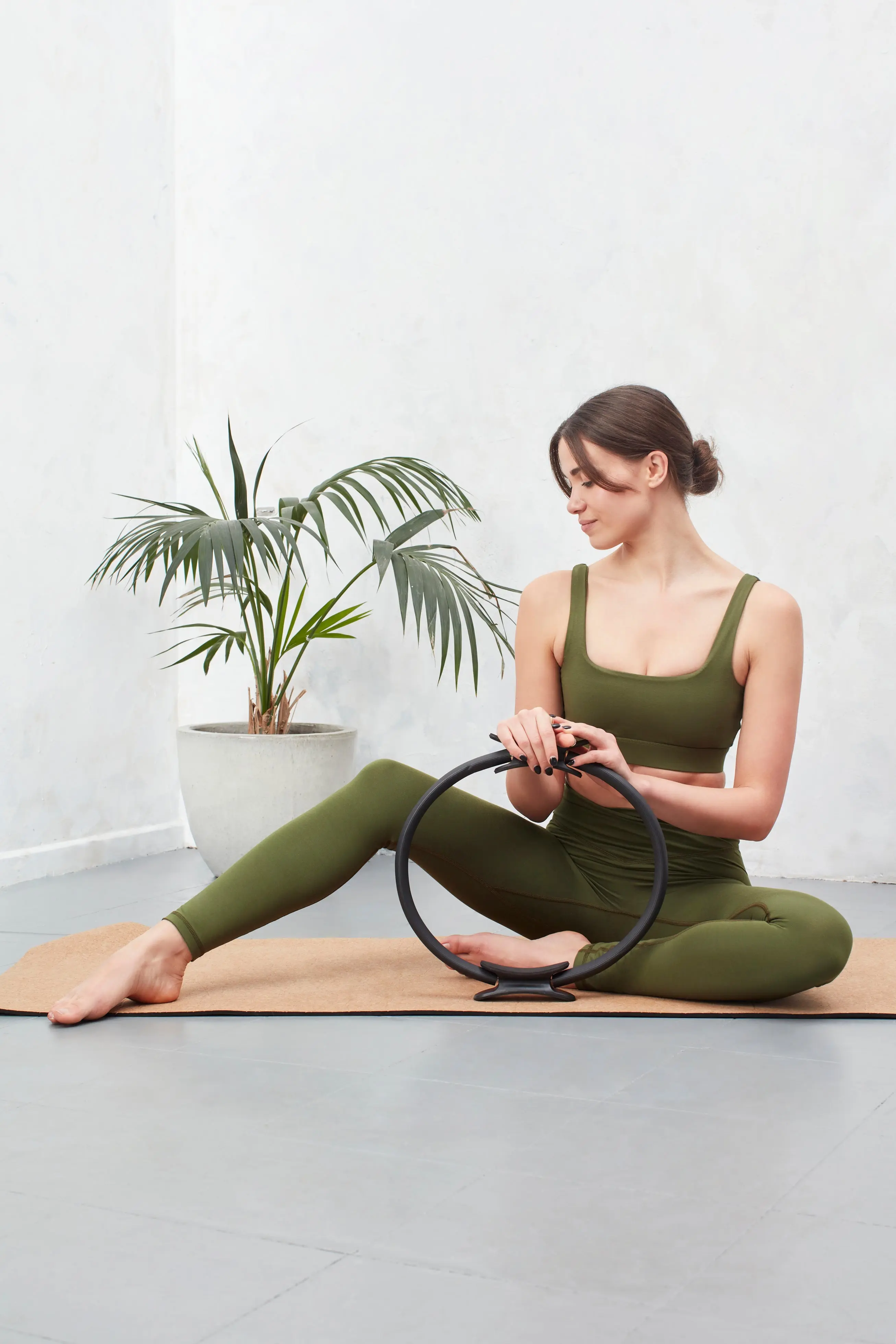 Earth Khaki Square Neck Sports Bra