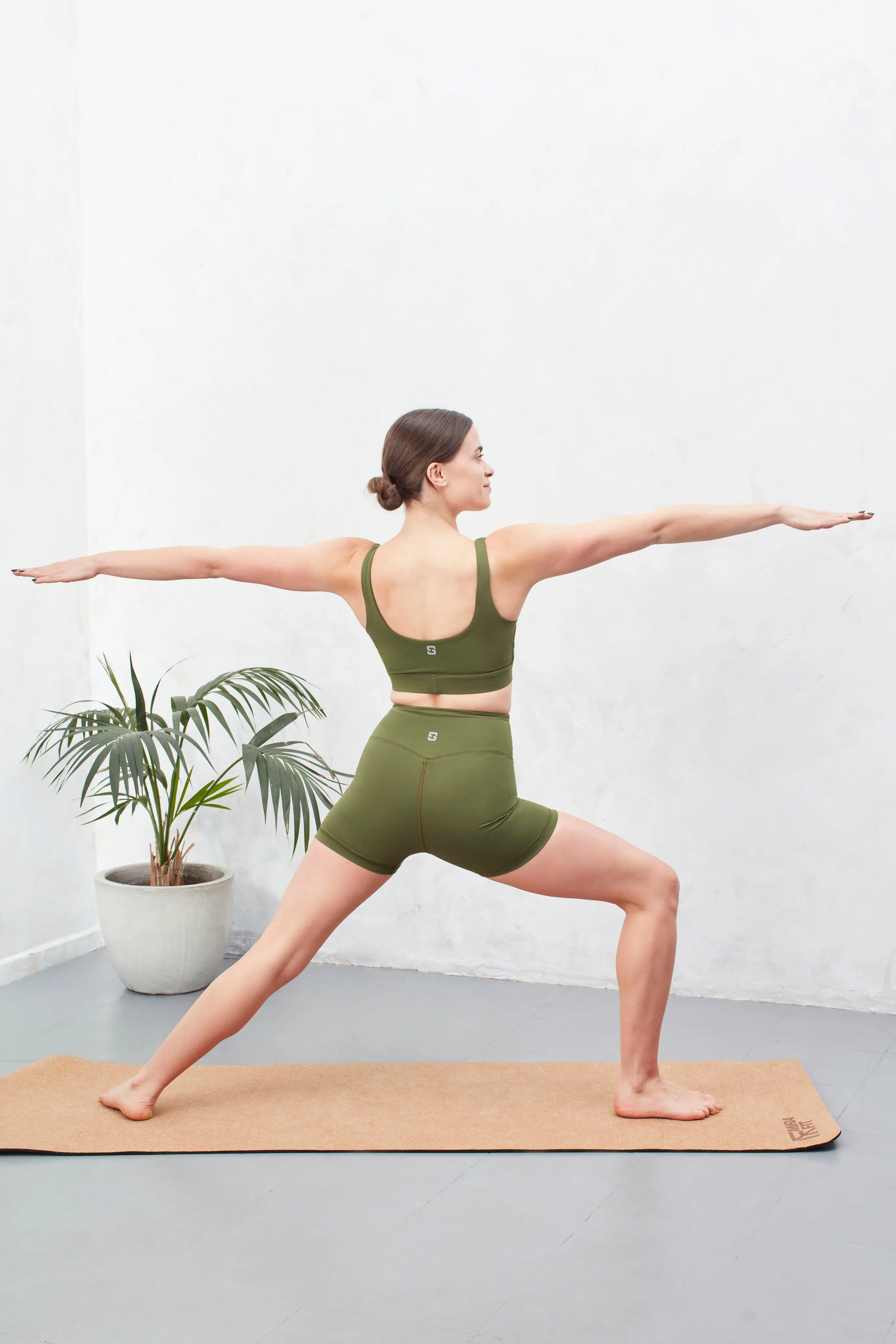 Earth Khaki Square Neck Sports Bra - Image 7