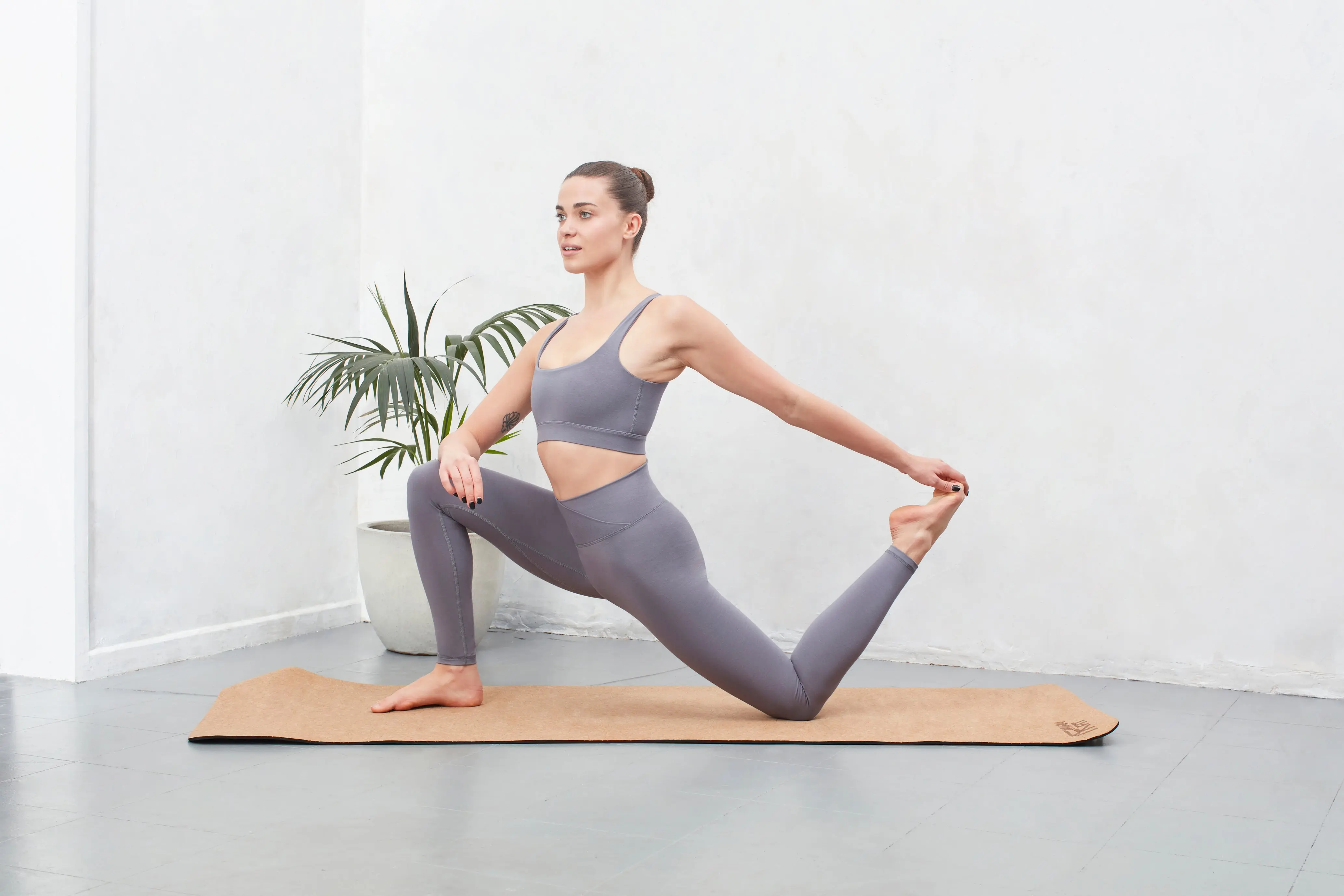 Pearl Grey Square Neck Sports Bra - Image 7